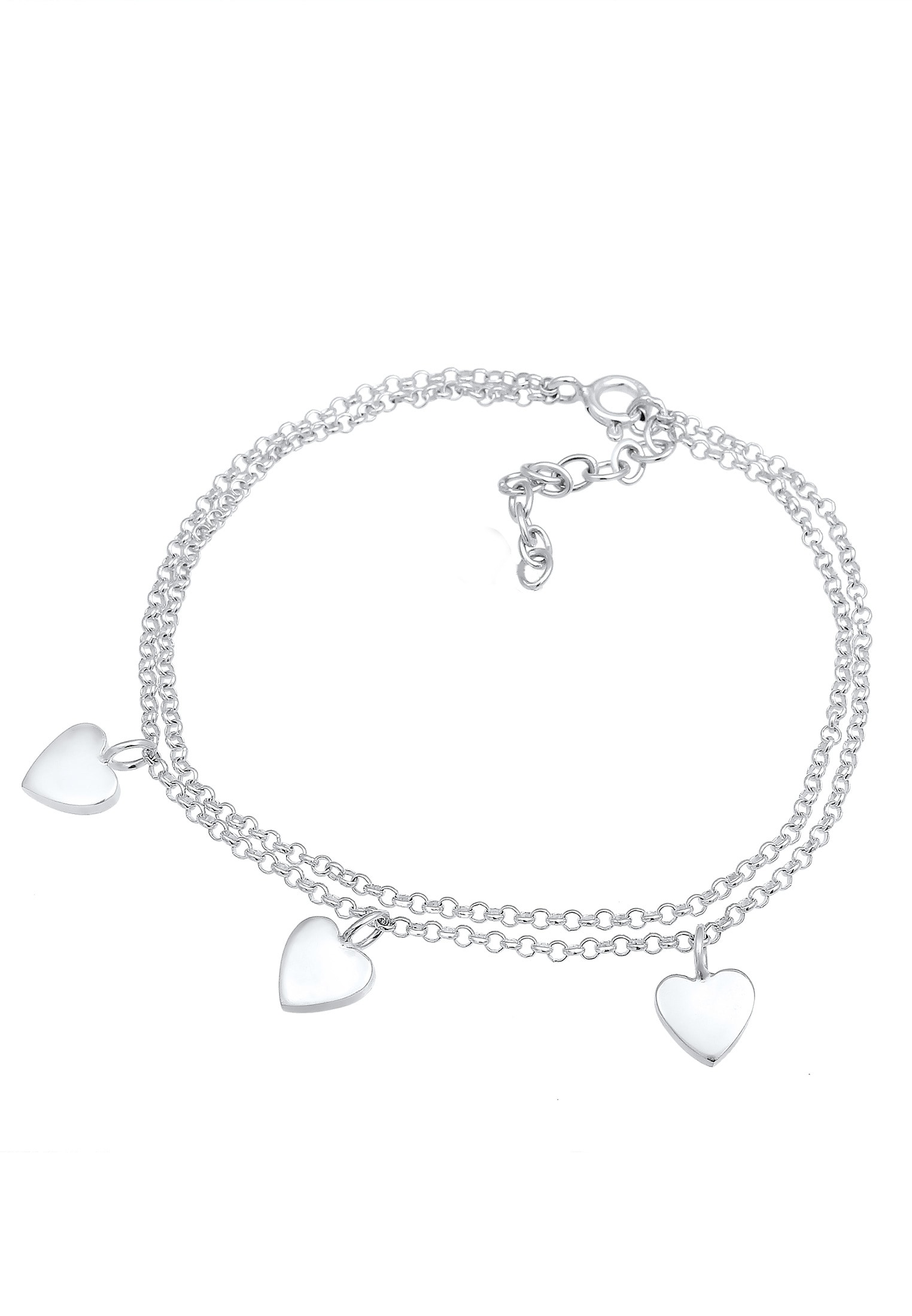 Elli Armkette »Armband Layer Herz 925 Sterling Silber«