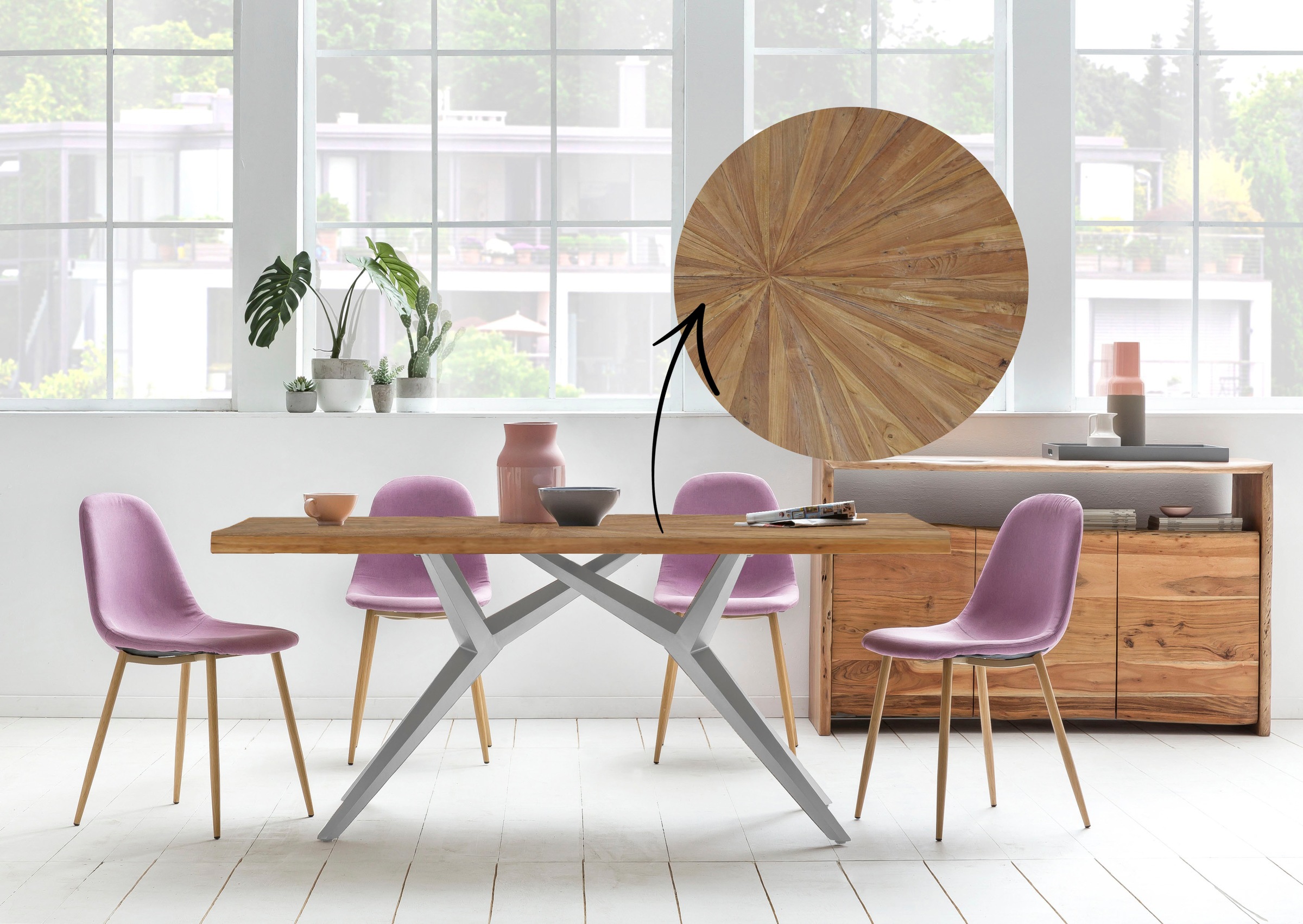 SIT Esstisch, mit Sonnenmuster