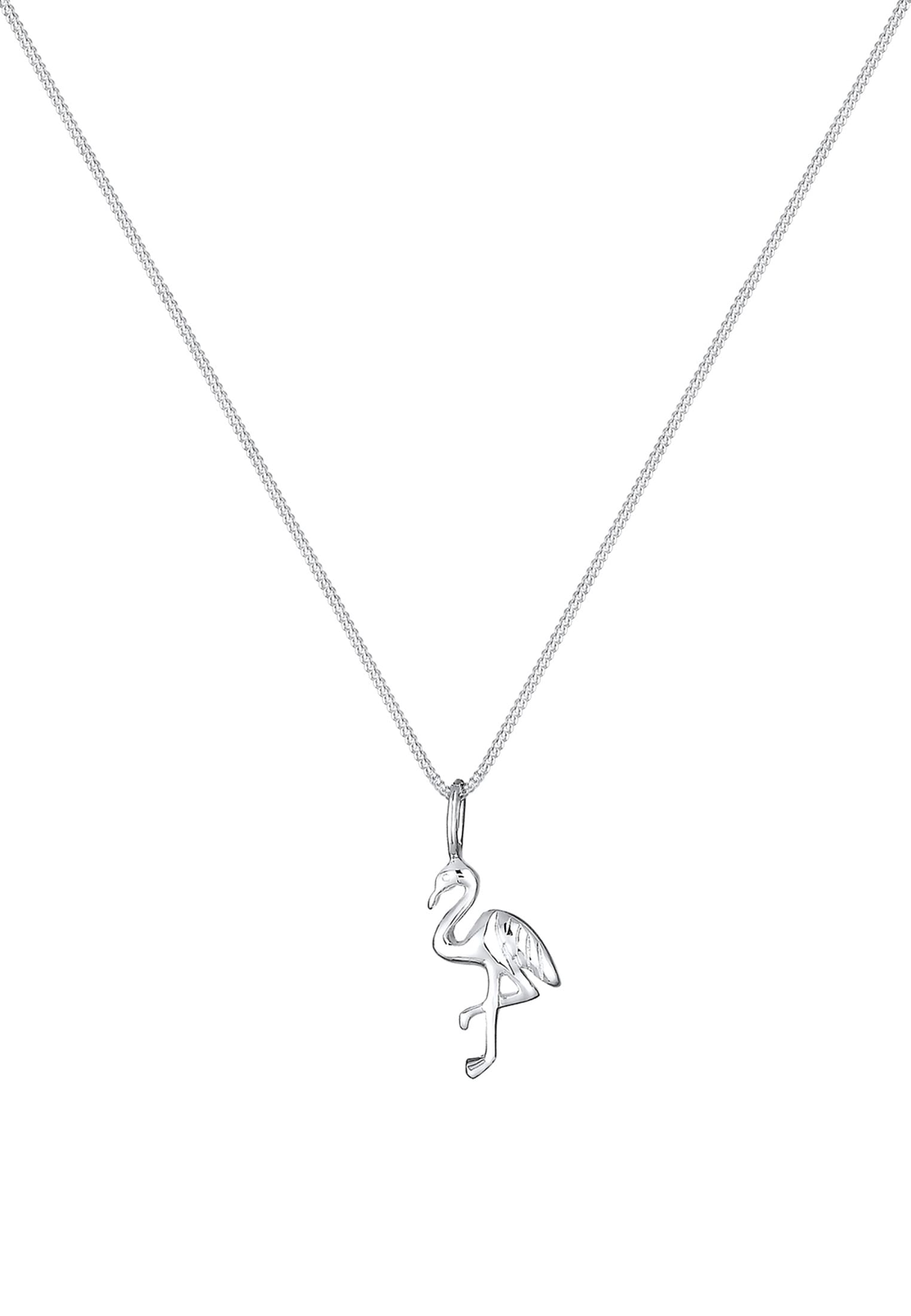 Elli Kette mit Anhänger »Halskette Flamingo 925 Sterling Silber«