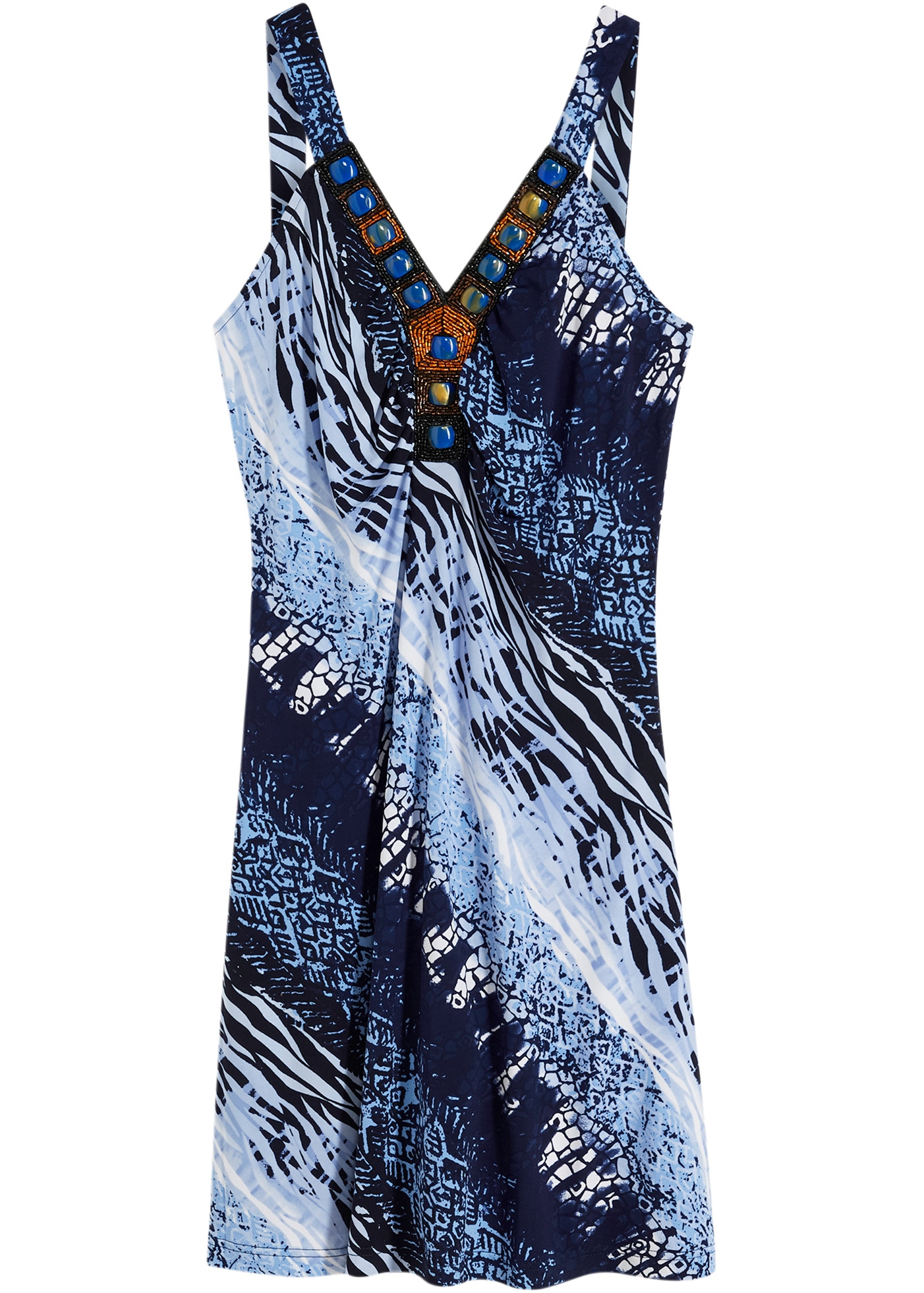 bonprix Shirtkleid »Jerseykleid in A-Linie« für eleganten Look, aus Polyester und Elasthan, A-Linie, ärmellos