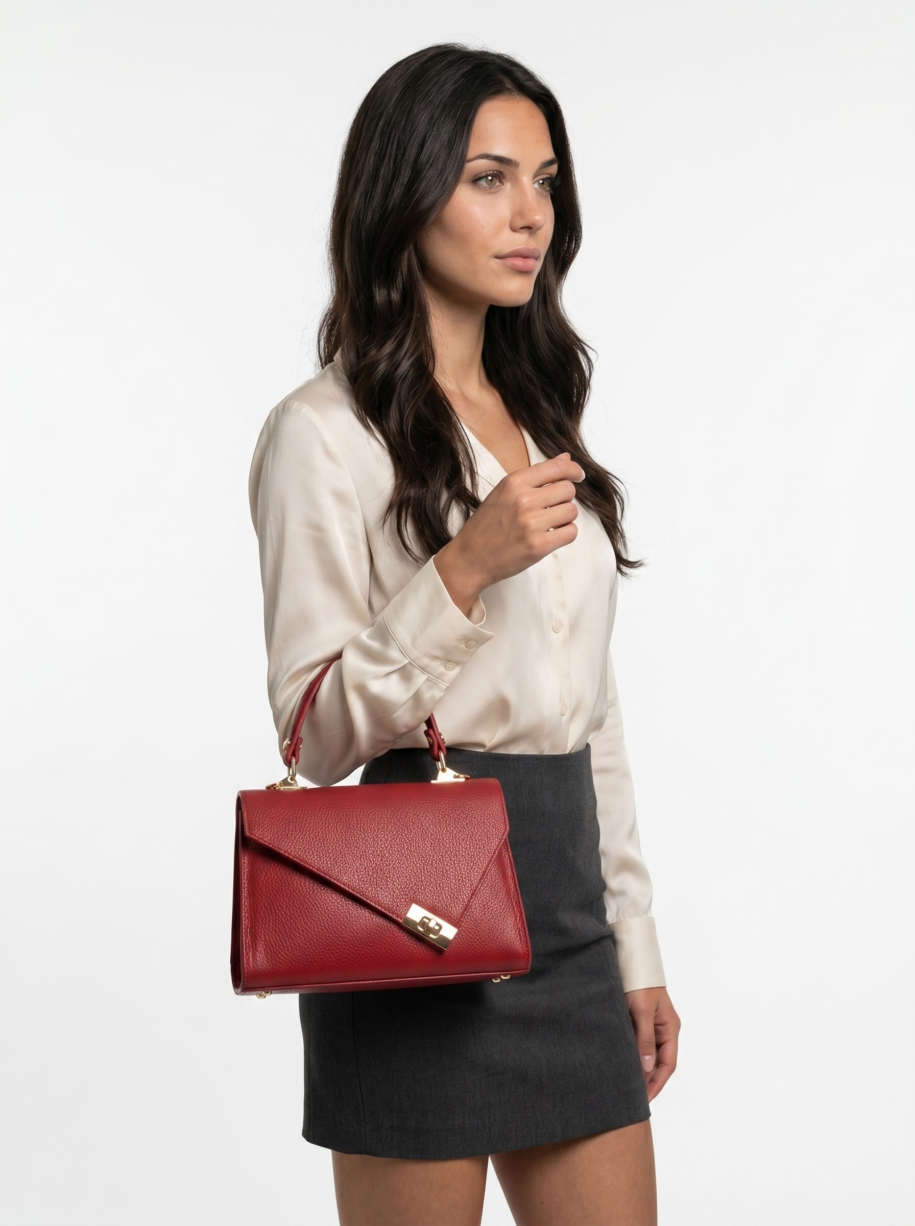 Cluty Henkeltasche echt Leder, Made in Italy