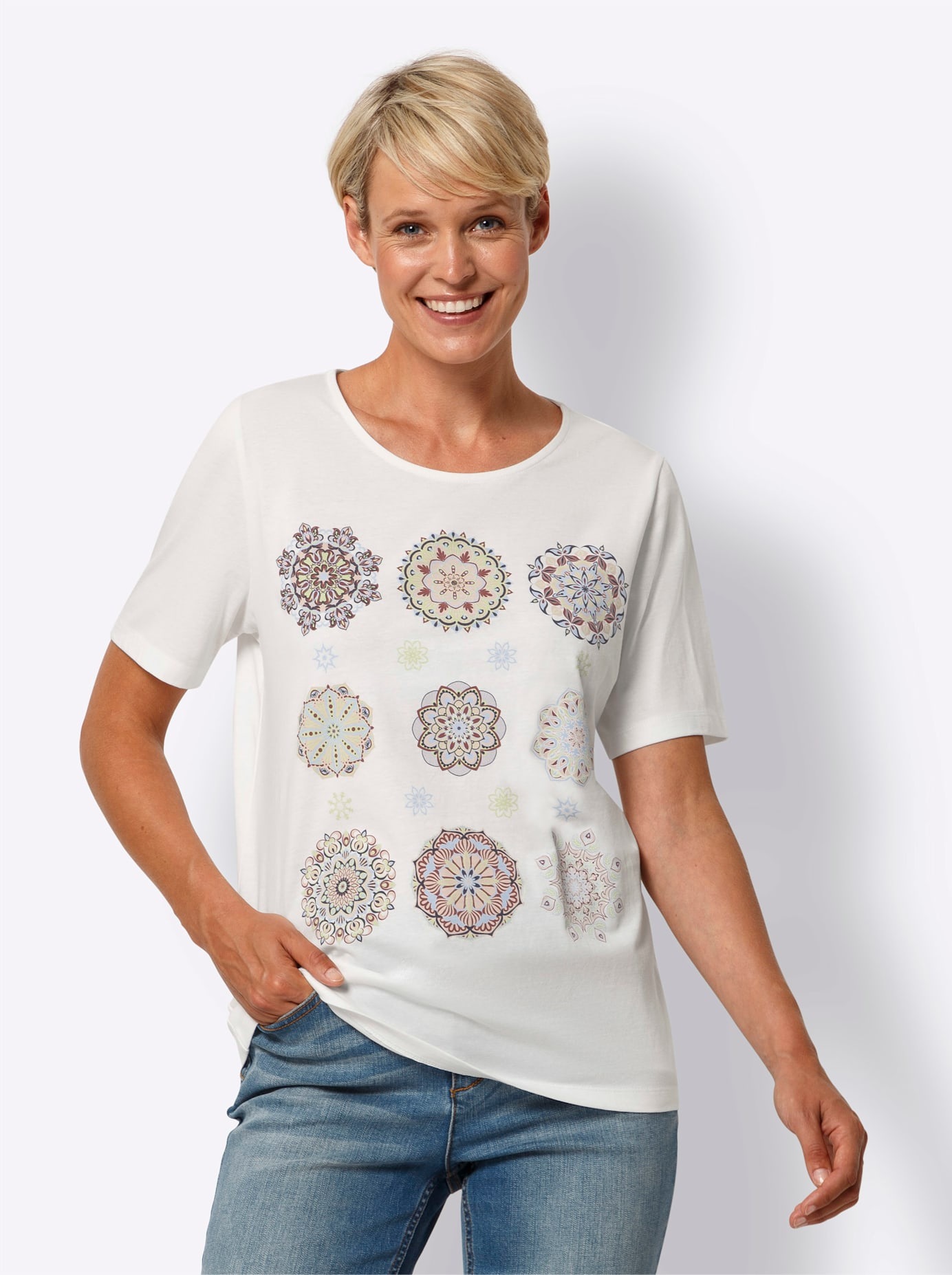 Classic Basics Damen Kurzarmshirt »Kurzarm-Shirt« 1 Stk. tlg. in blau, Größe 50