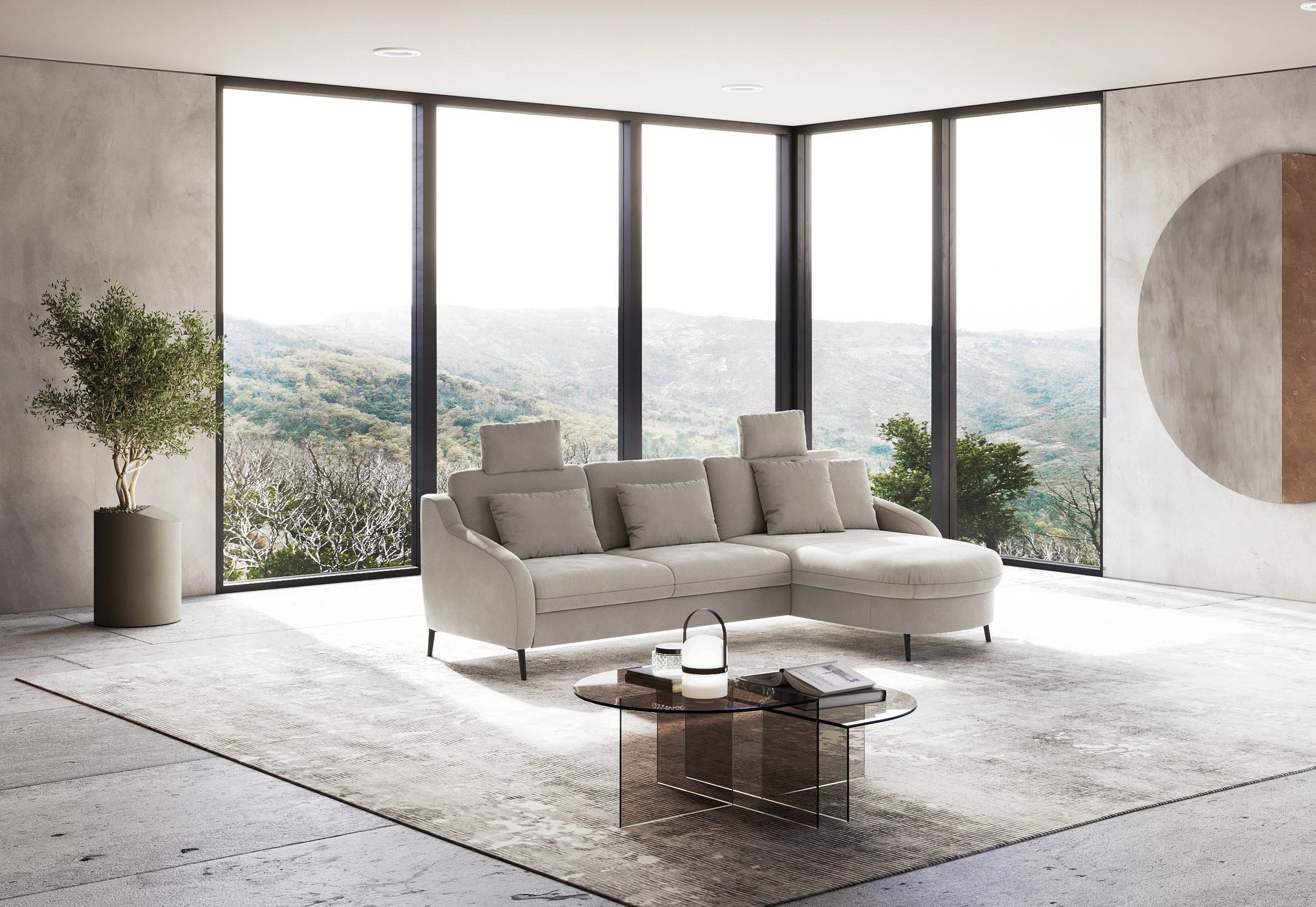 sit&more Ecksofa »Soul L-Form« wahlweise mit Bettfunktion