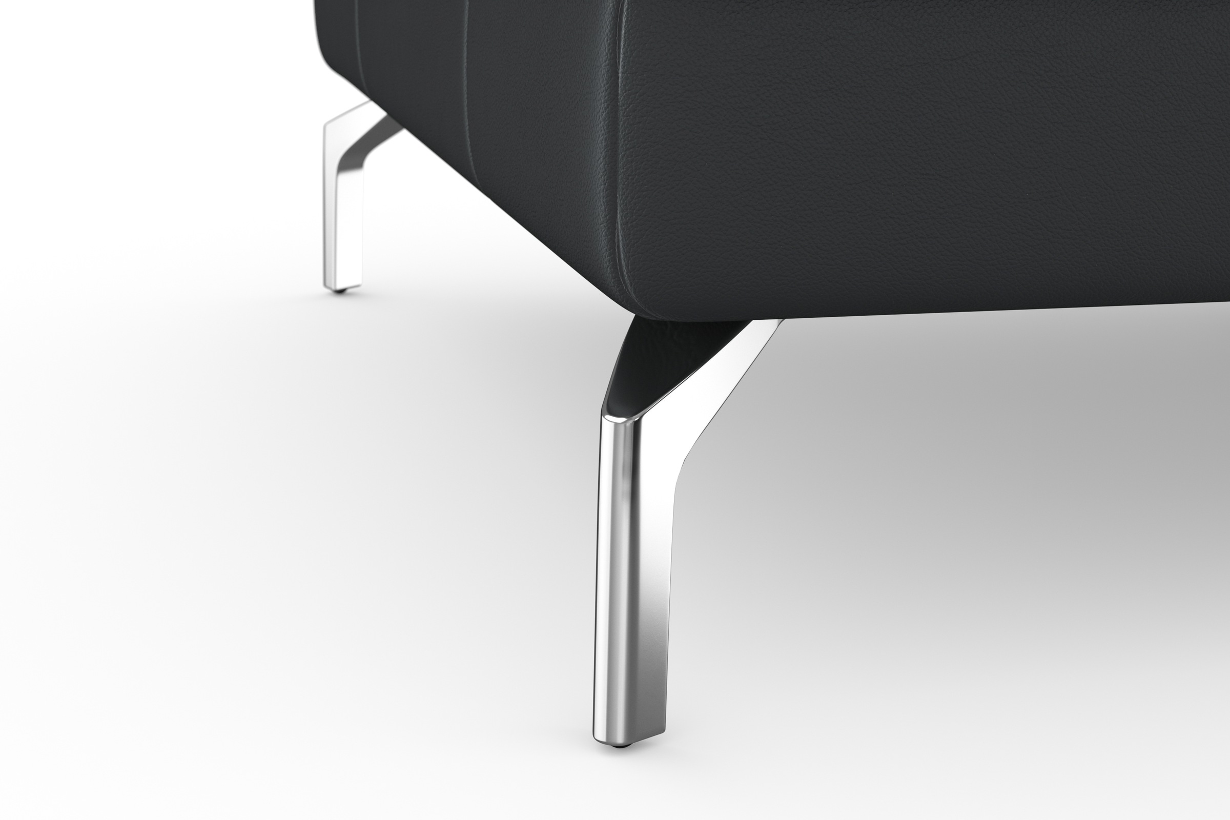 sit&more Ecksofa »Bendigo L-Form«, inklusive Sitztiefenverstellung, Bodenfreiheit 15 cm, 2 Fußfarben