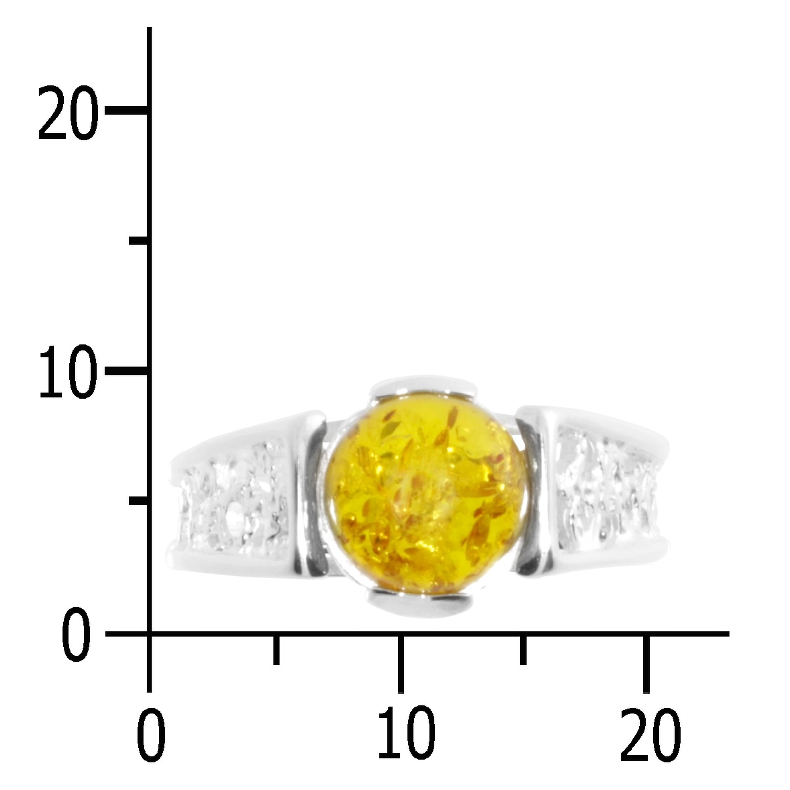 OSTSEE-SCHMUCK Solitärring »- Kiruna - Silber 925/000 - Bernstein«
