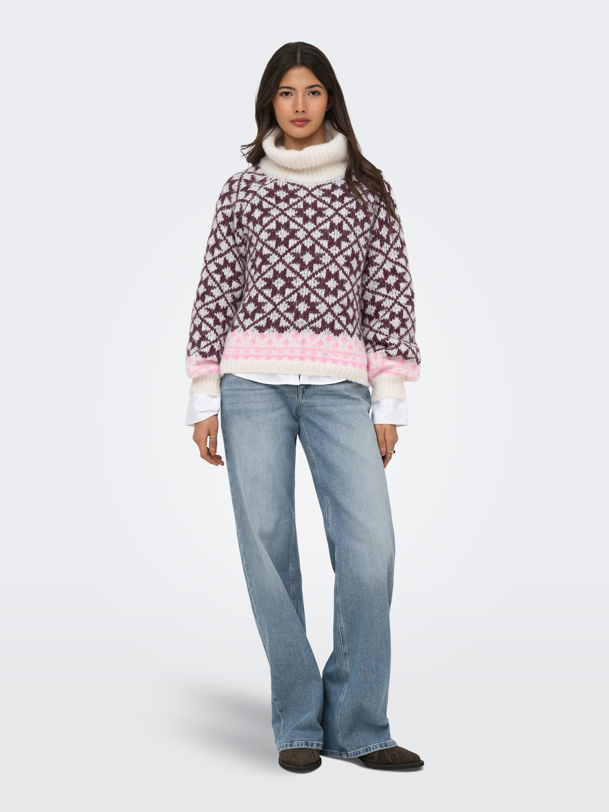 ONLY Rollkragenpullover »ONLCARO LS ROLLNECK CC KNT« Kunstfaser, regular fit