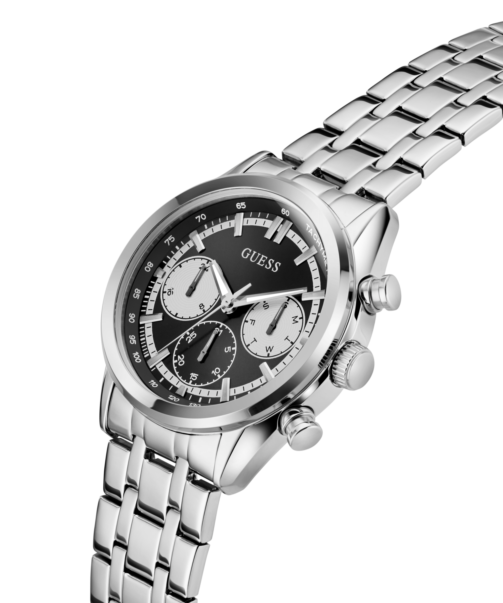 Guess Multifunktionsuhr »DAWSON« Quarzuhr, Armbanduhr, Herrenuhr, Edelstahlarmband