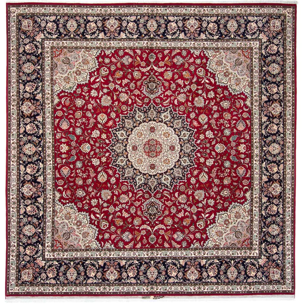 morgenland Orientteppich »Perser - Täbriz - Royal quadratisch - 306 x 302 cm - dunkelrot«, quadratisch