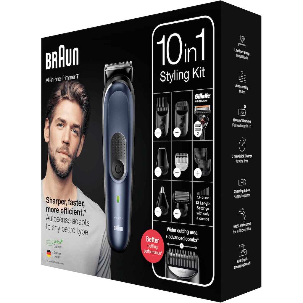 Braun Haarschneider »Multi-Grooming-Kit 7 MGK7330«, 8 Aufsätze