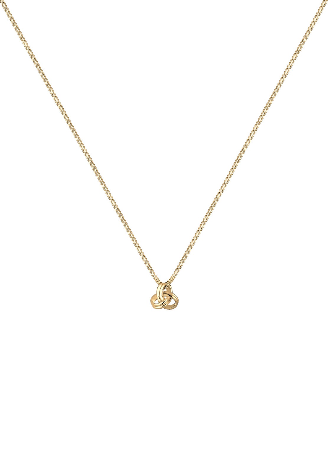 Elli Premium Kette mit Anhänger »Halskette Knoten 585 Gelbgold«