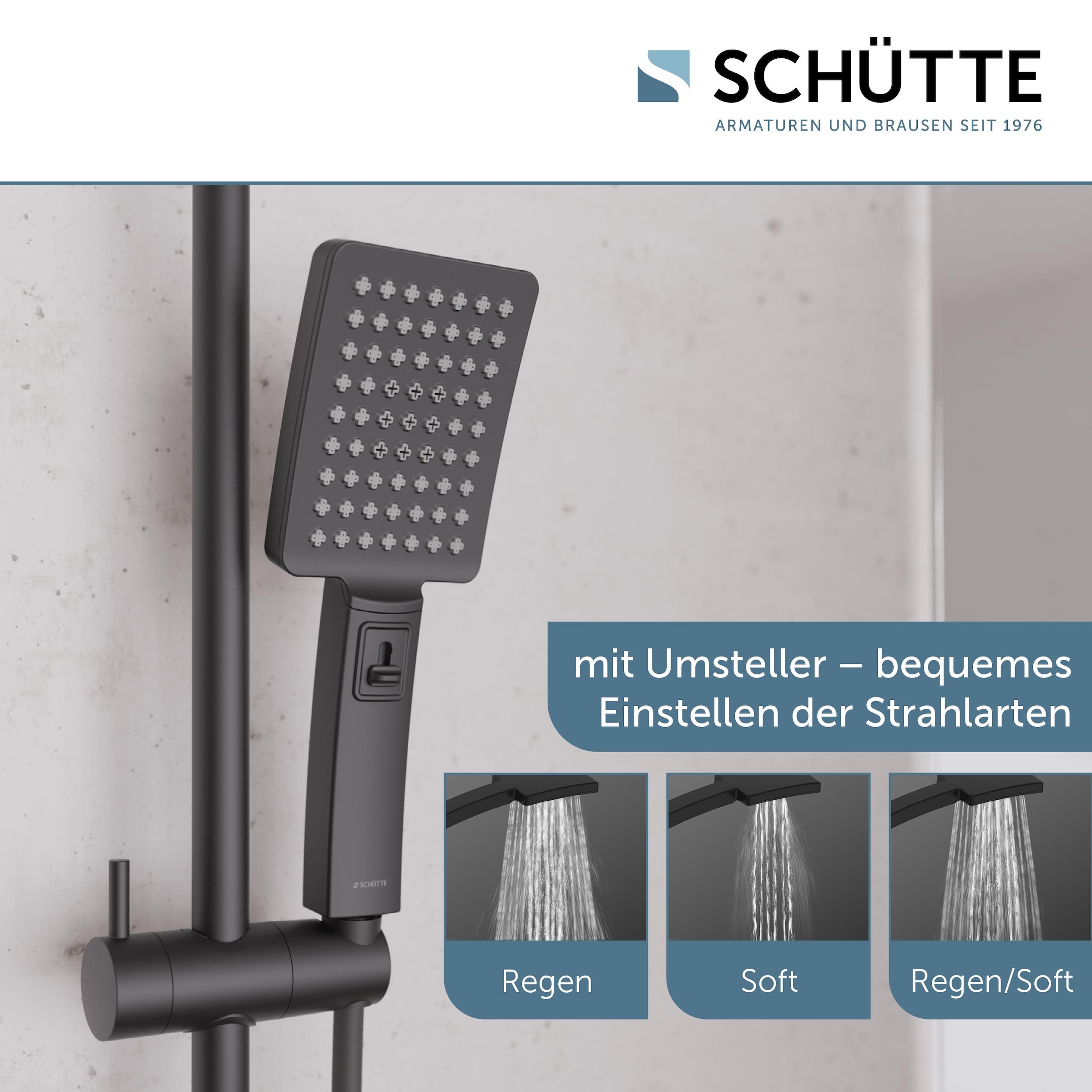 Schütte Brausegarnitur »Mallorca«, Duschsystem mit Kopfbrause und Handbrause