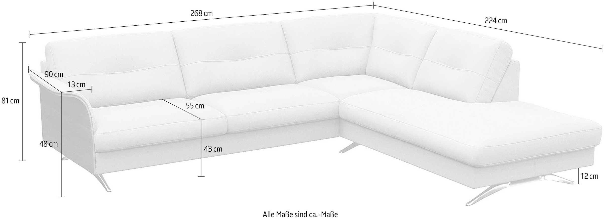 FLEXLUX Ecksofa »Glow«, Skandinavisches Design, In hochwertiger Verarbeitung