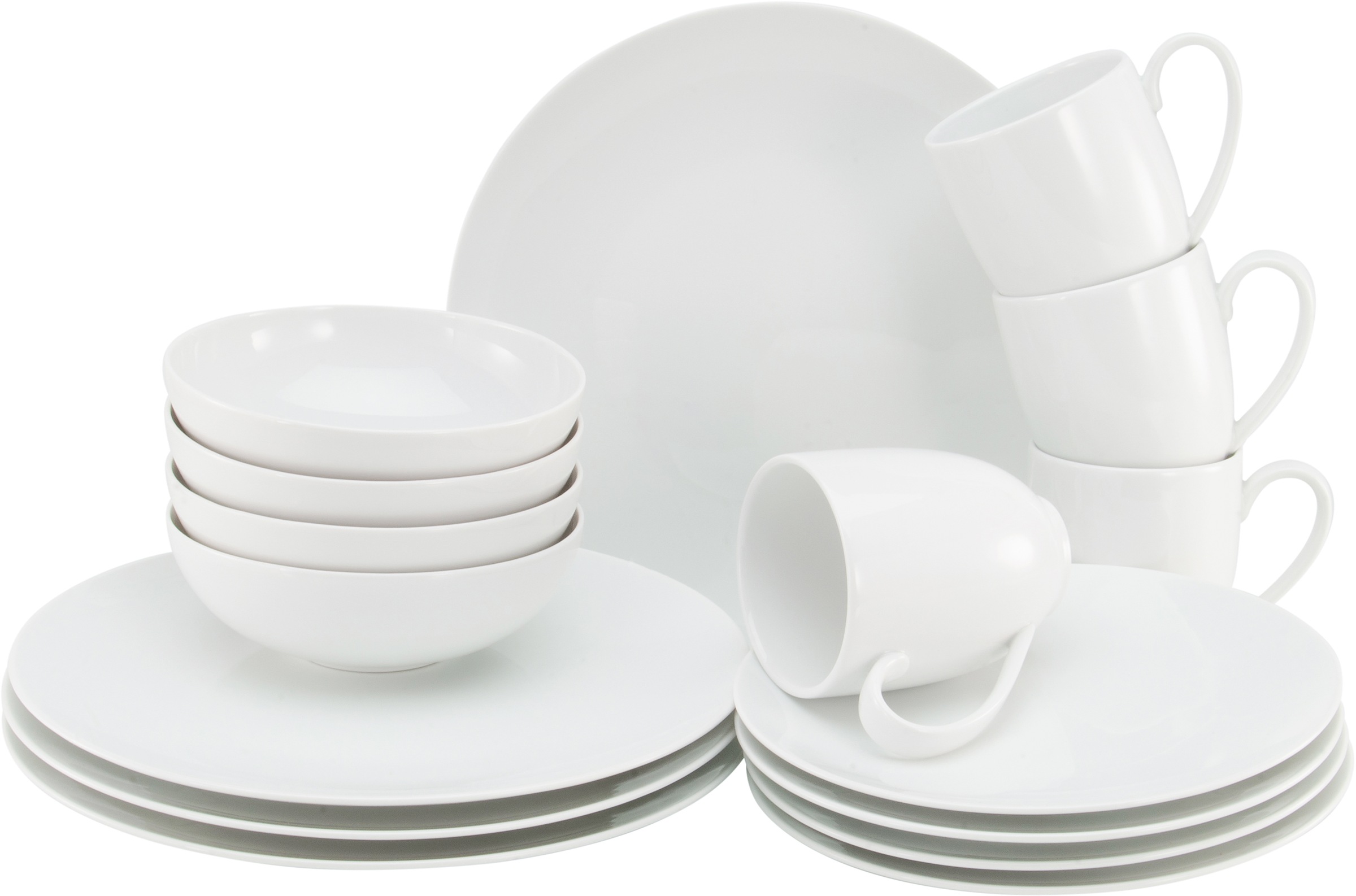 CreaTable Kombiservice »Cottage«, (Set, 16 tlg.), superweiss