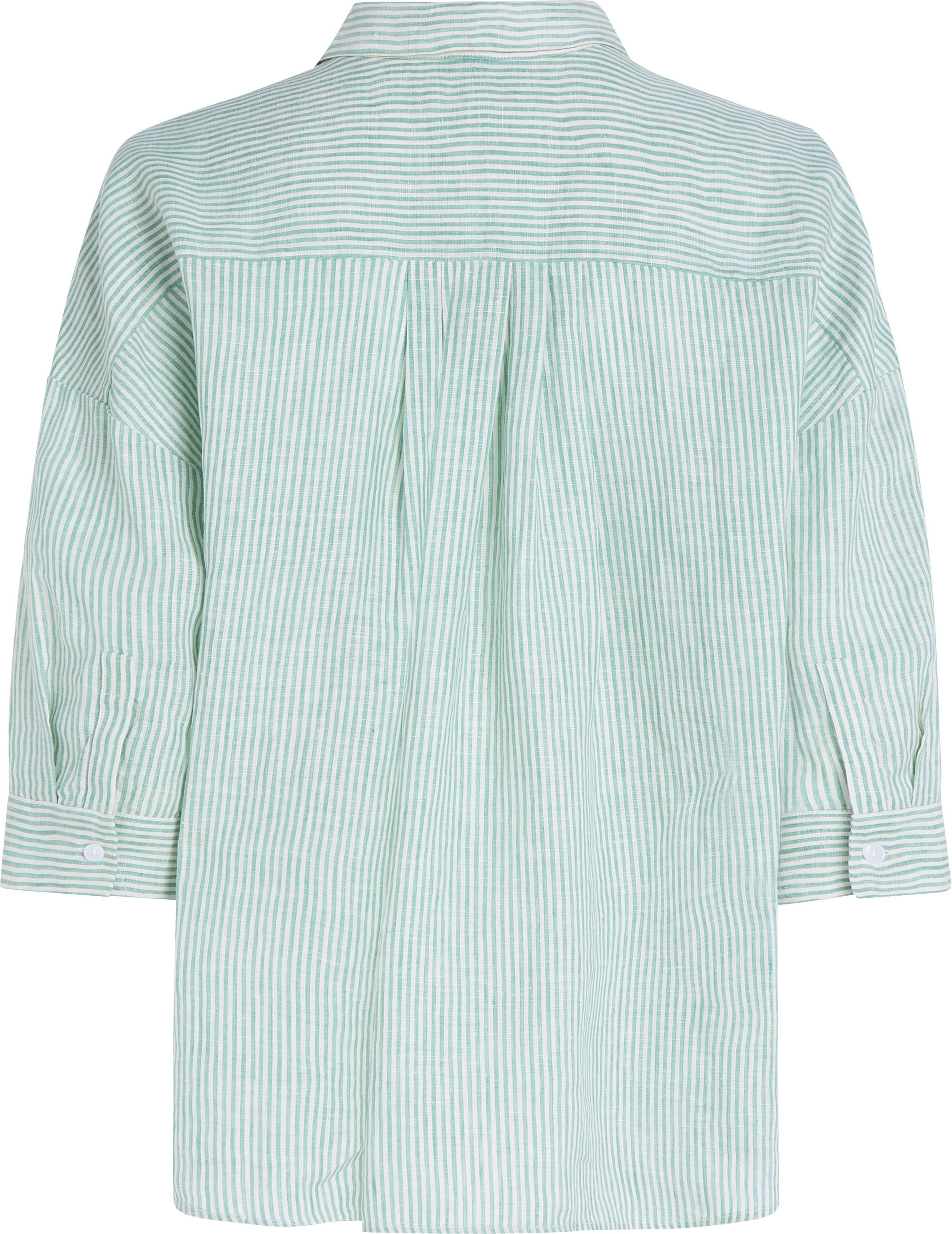Tommy Hilfiger 3/4-Arm-Shirt »ESS LINEN LOOSE 3-4 SLEEVE SHIRT«, mit 3/4-Ärmel, Logostickerei,kühlendes Premium Leinen
