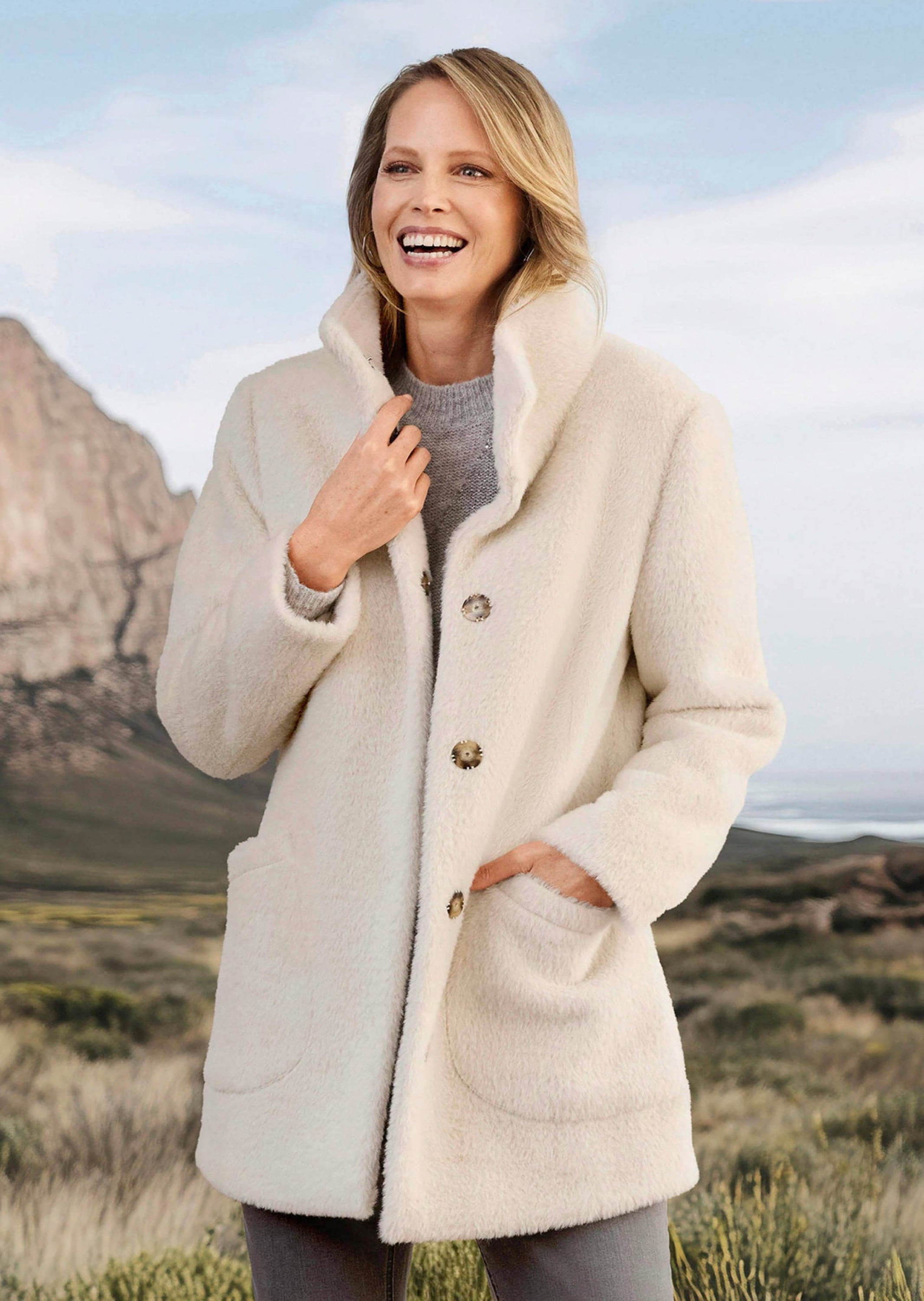 GOLDNER Kurzjacke »Jacke mit Stehkragen aus Federgarn«