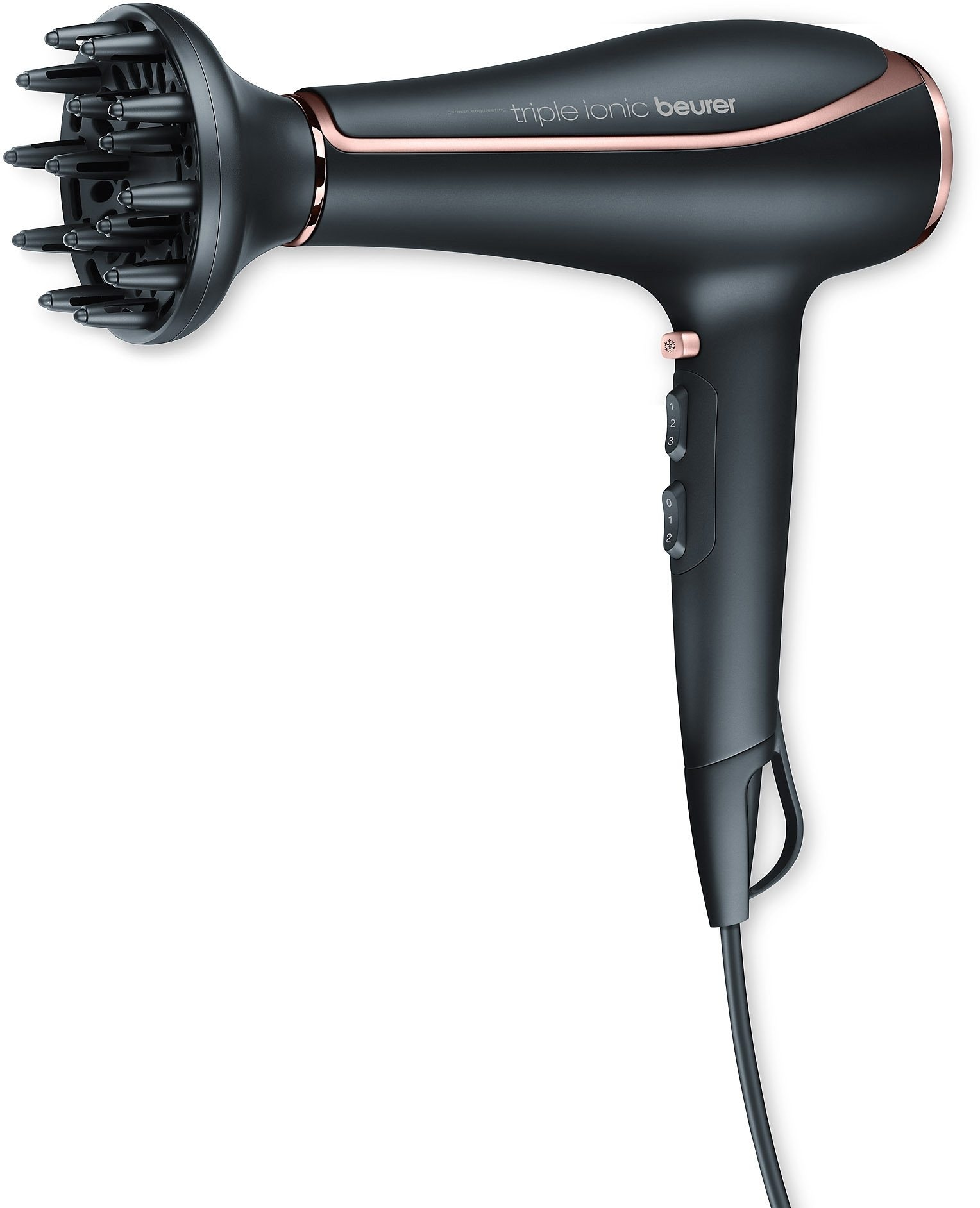 Beurer Haartrockner »HC 80« 2.200 W 2 Aufsätze in rosegold