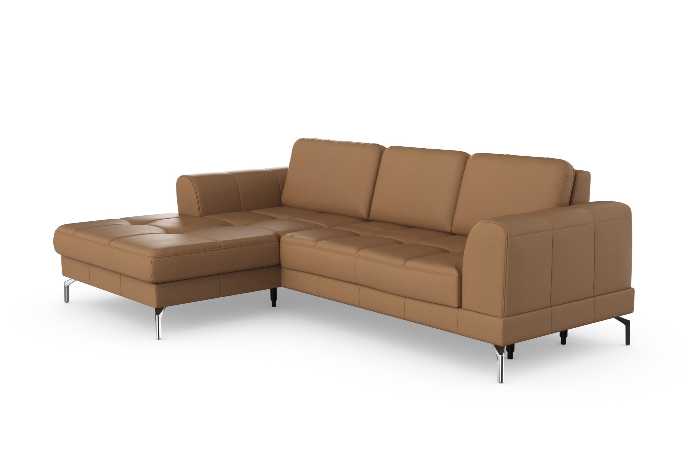 sit&more Ecksofa »Bendigo L-Form« inklusive Sitztiefenverstellung, Bodenfreiheit 15 cm, 2 Fußfarben