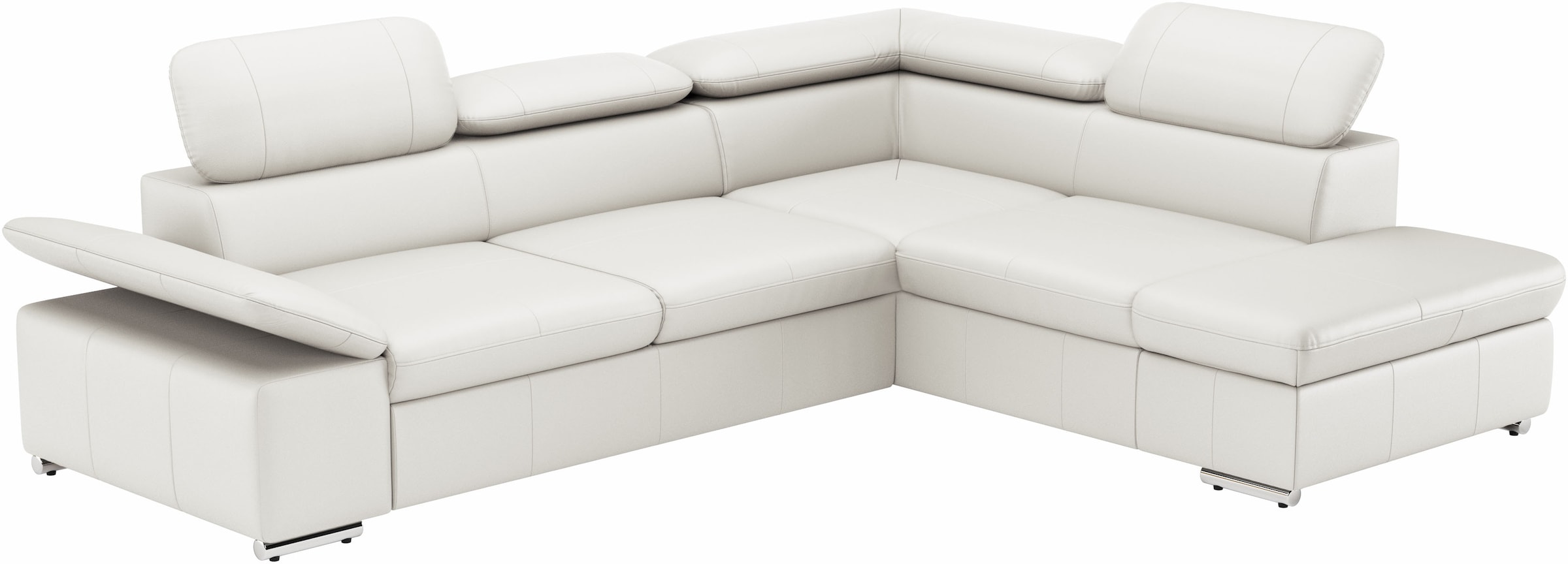 sit&more Ecksofa »Valantine L-Form, B: 272 cm, Leder, mit Arm- und Kopfteilverstellung« optional Schlaffunktion, Komfortsofa, modern