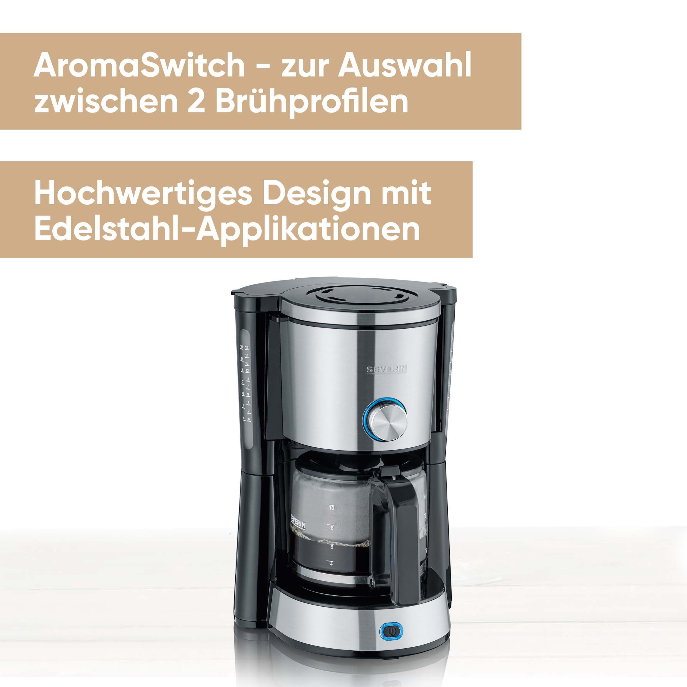 Severin Filterkaffeemaschine »KA 4825« 1,25 l Kaffeekanne Papierfilter 1x4