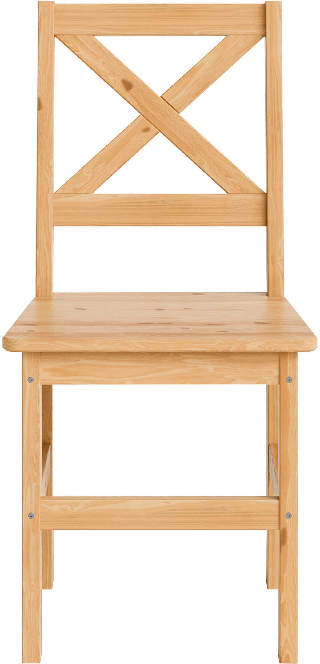 Home affaire 4-Fußstuhl »Malmö«, (Set), 4 St., Holzstuhl Kiefer Massivholz naturfarbig, erhältich als 2er und 4er-Set