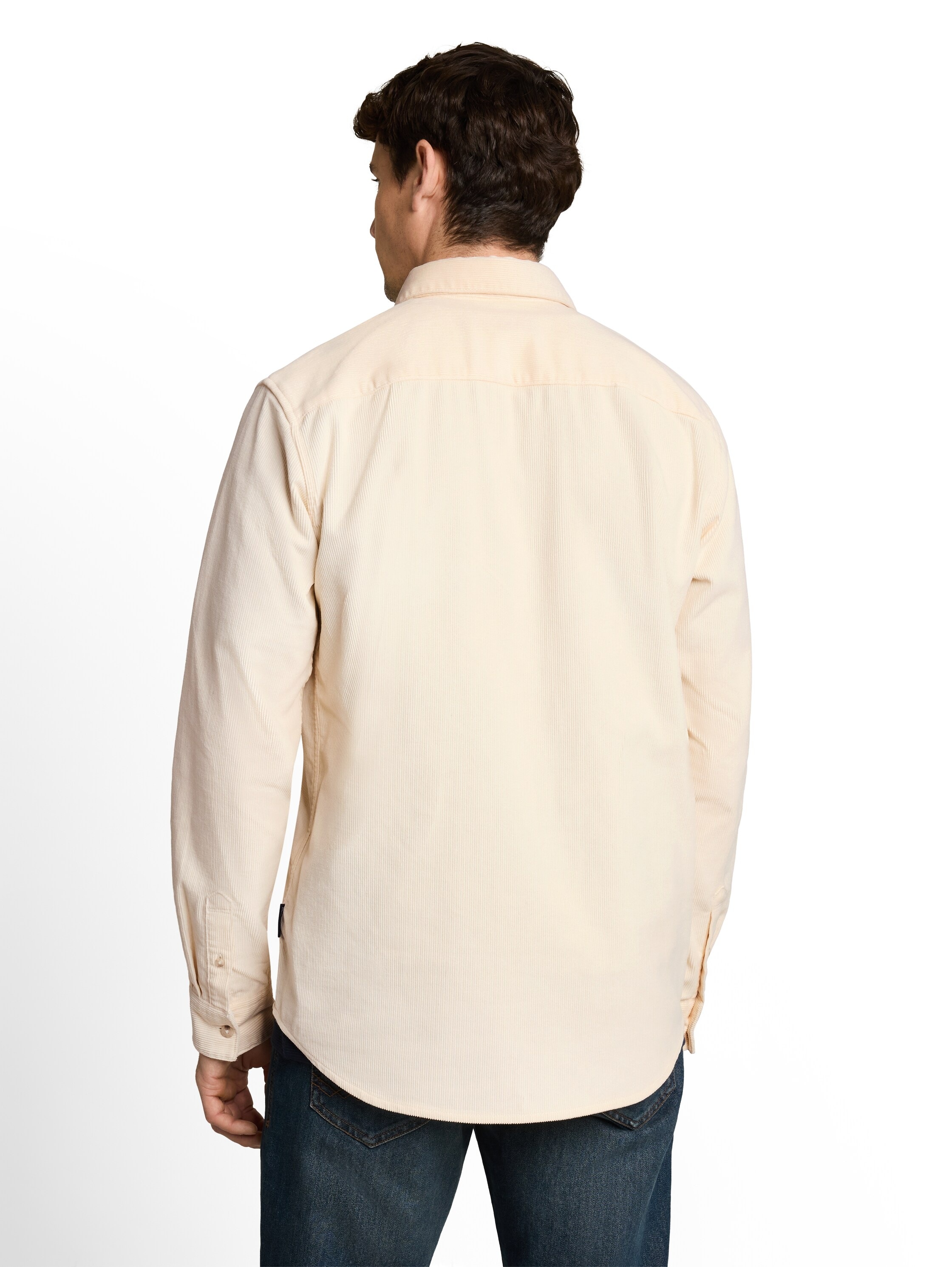 TOM TAILOR Langarmhemd aus weichem Cord / Knopfleiste