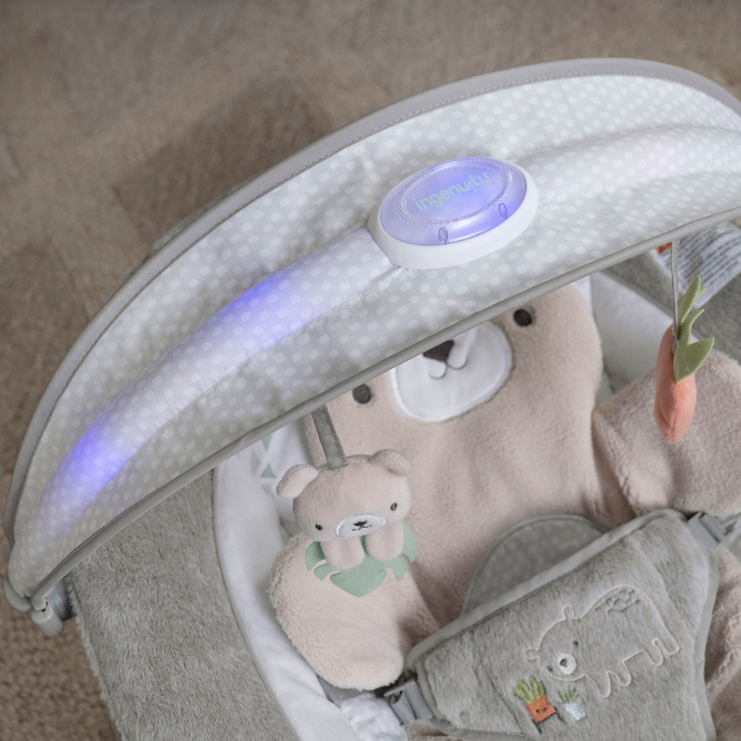 ingenuity Babyschaukel »InLighten Bouncer™ - Nate™«, bis 9 kg, mit Licht und Sound