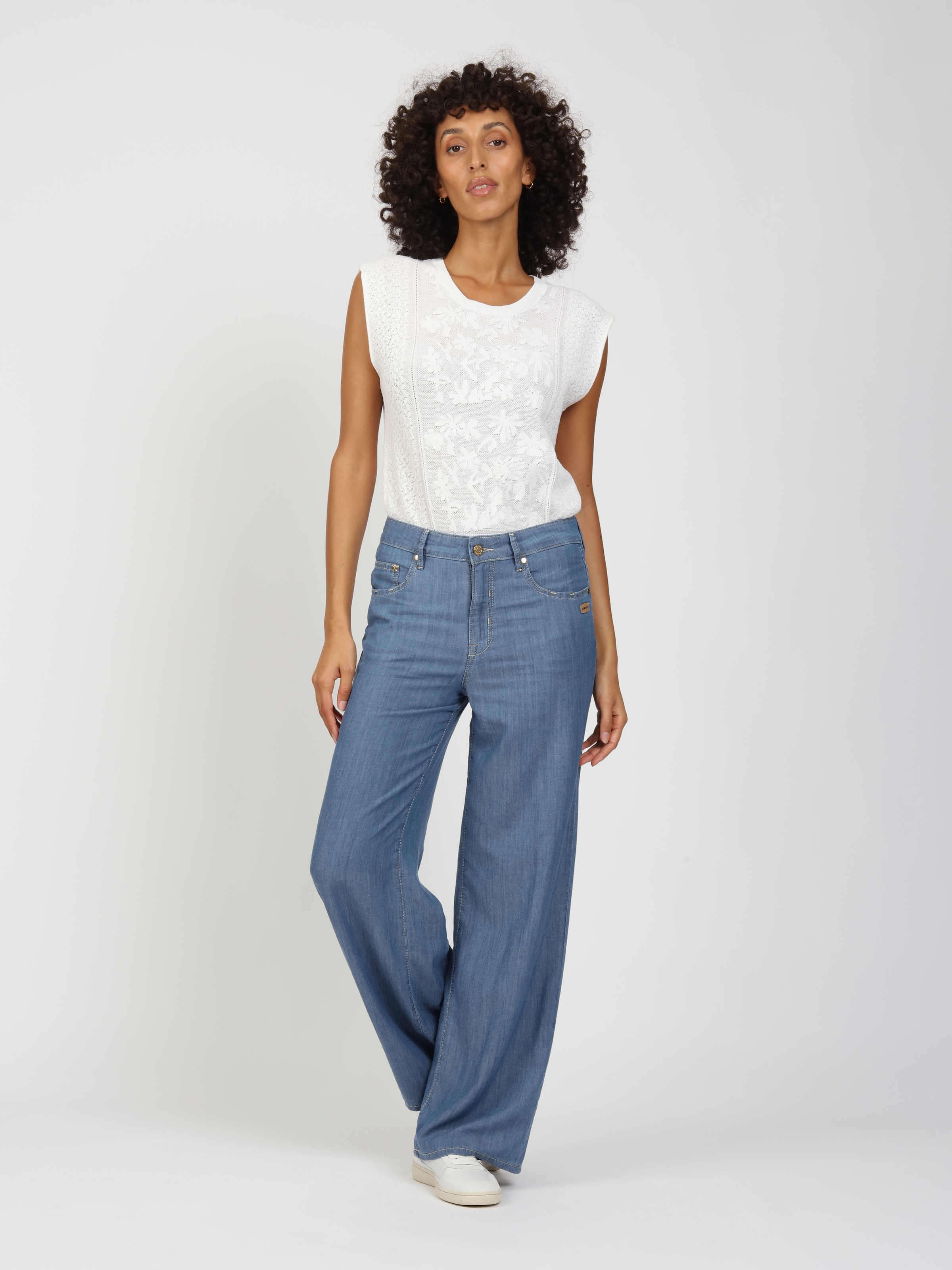 GANG Weite Jeans »94CARLOTTA« Light Denim, mit Lyocell