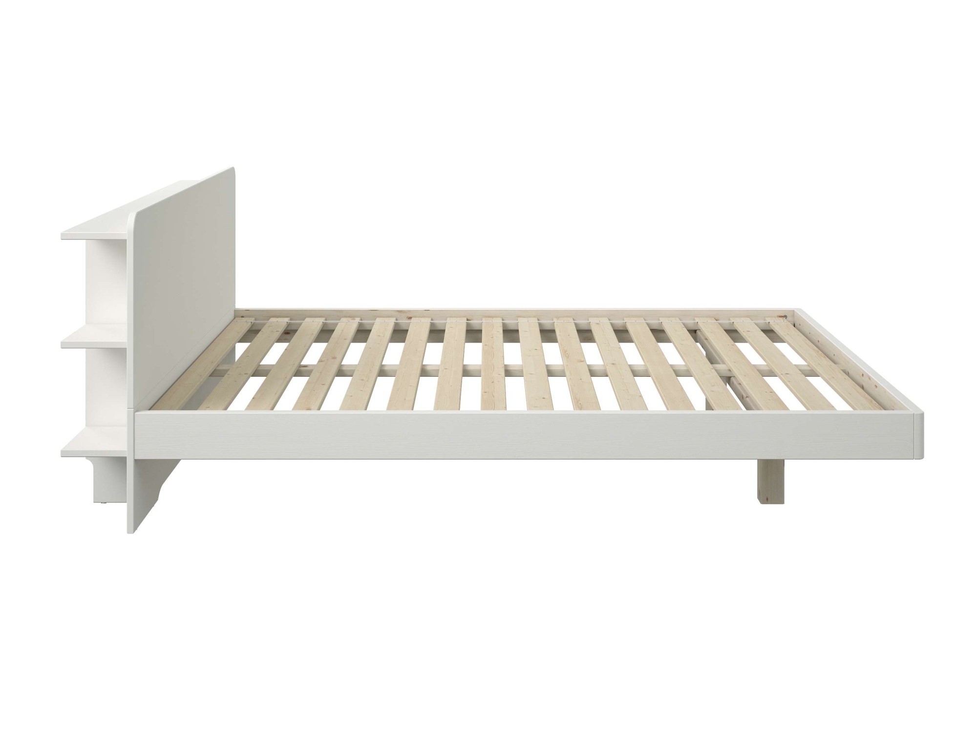 Home affaire Massivholzbett »Amaliah Schwebebett, versteckte Regale hinter dem Kopfteil,« schwebender Effekt, mit Lattenrost, modernes Design, stabile Qualität