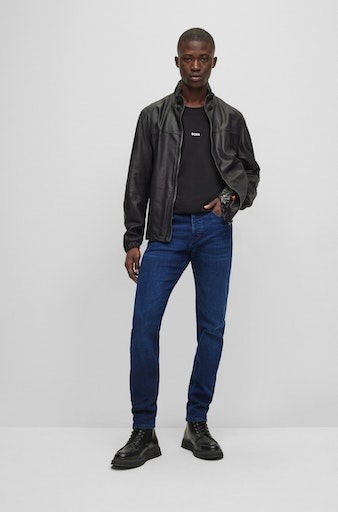 BOSS ORANGE Regular-fit-Jeans »Taber BC-P-1«, mit Leder-Badge