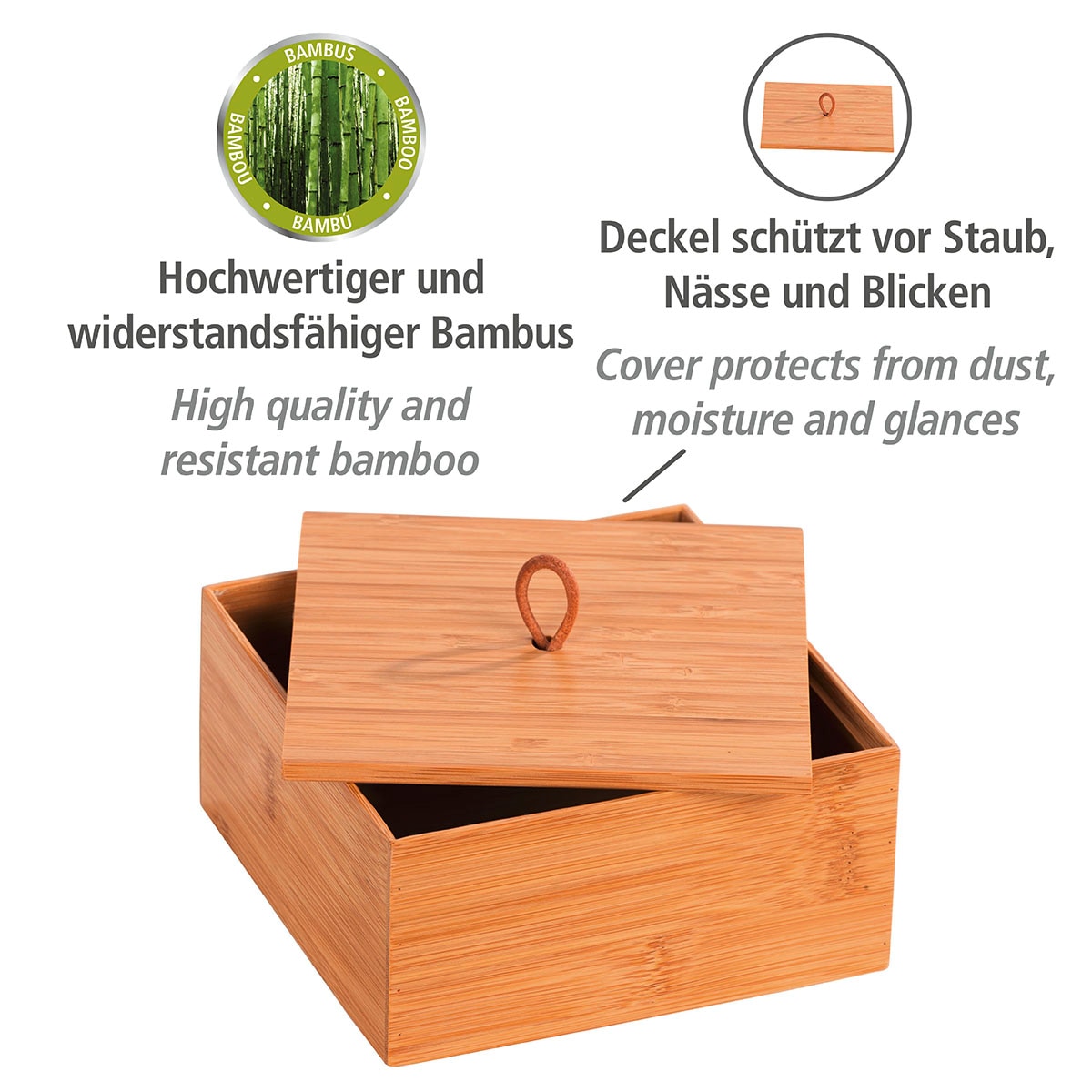 WENKO Aufbewahrungsbox »Terra«, (1 St.), mit Deckel, mit praktischer Schlaufe