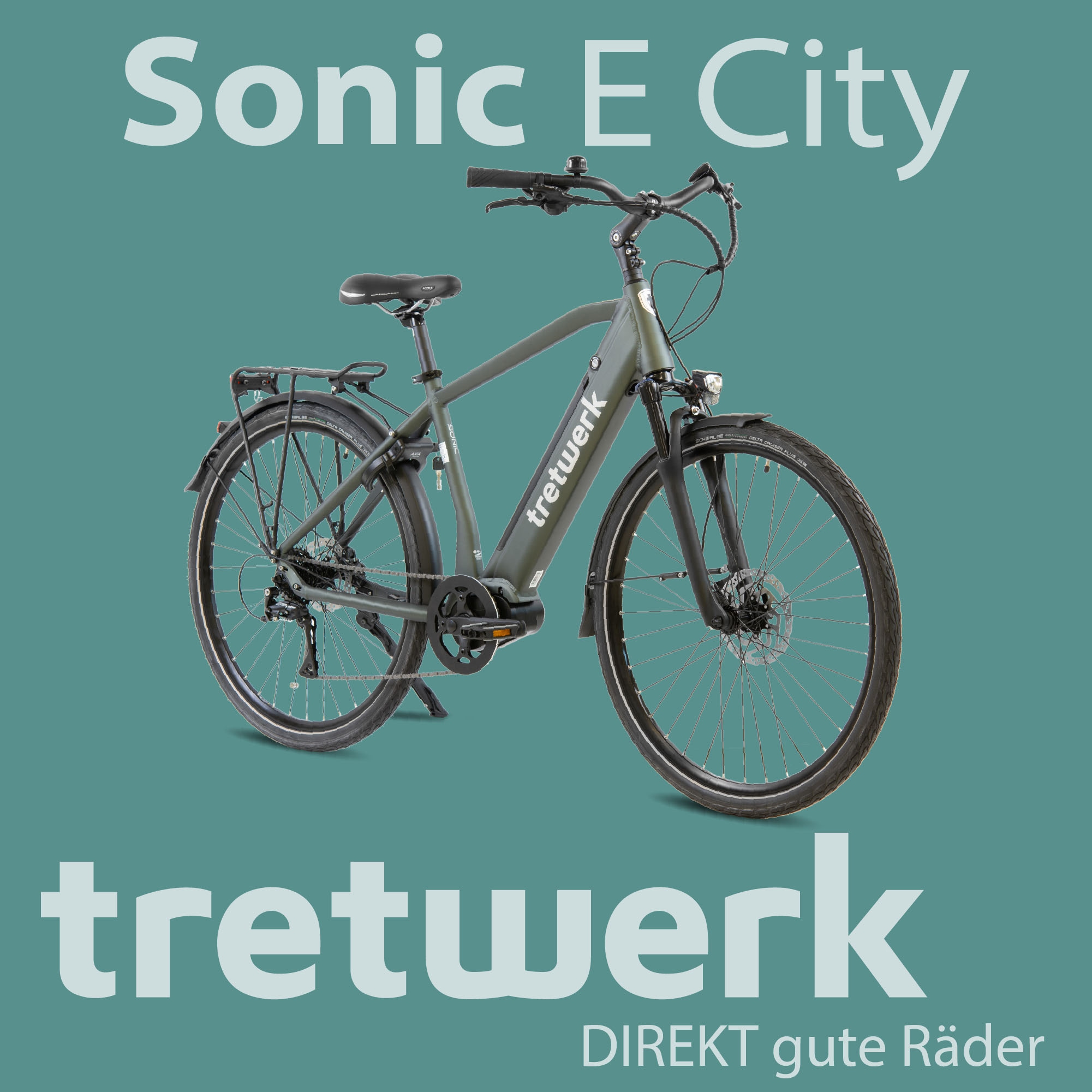 Tretwerk »Sonic« 8 Gang Shimano Acera M3020 SGS Schaltwerk Kettenschaltung Mittelmotor 250 W Pedelec, Elektrofahrrad für Damen u. Herren
