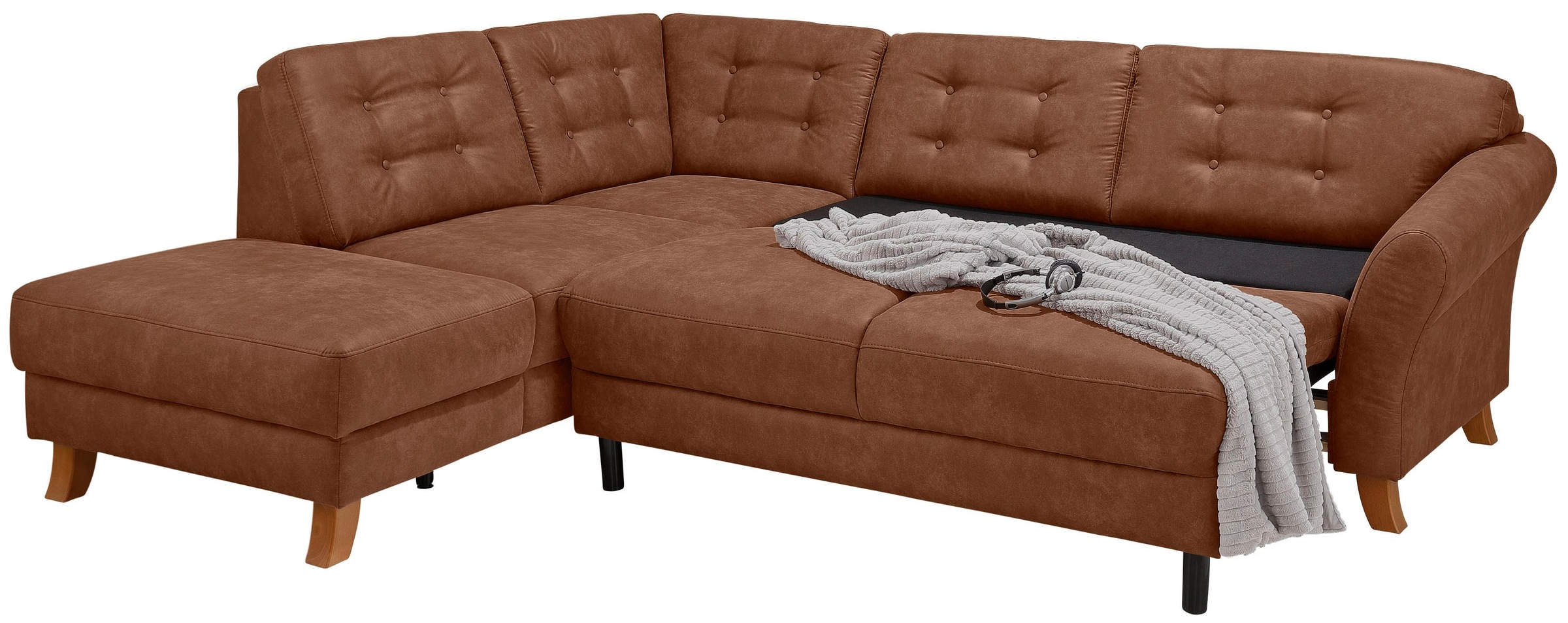 Home affaire Ecksofa »Trondheim L-Form«, mit Federkern