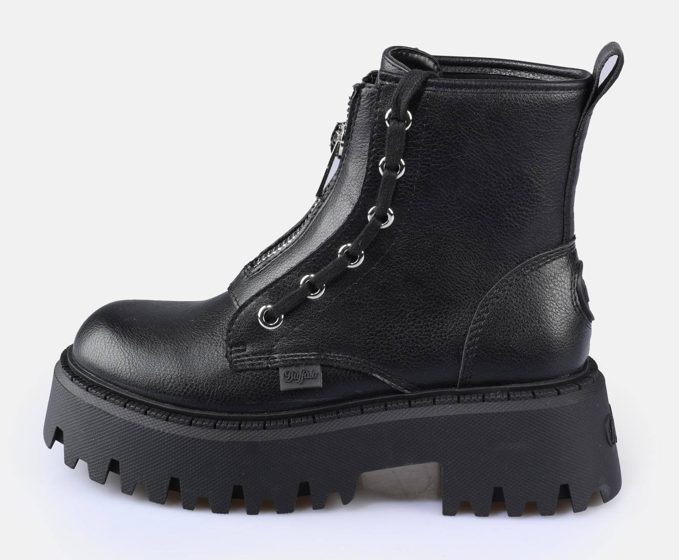 Buffalo Stiefelette »Aspen Front Zip«  Plateauboots, Bikerboots, Festivalboots, mit Front-Reißverschluss