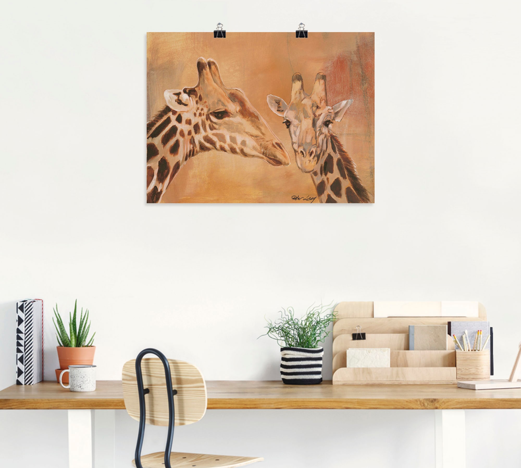 Artland Wandbild »Giraffen«, Wildtiere, (1 St.), als Alubild, Outdoorbild, Leinwandbild, Poster in verschied. Größen