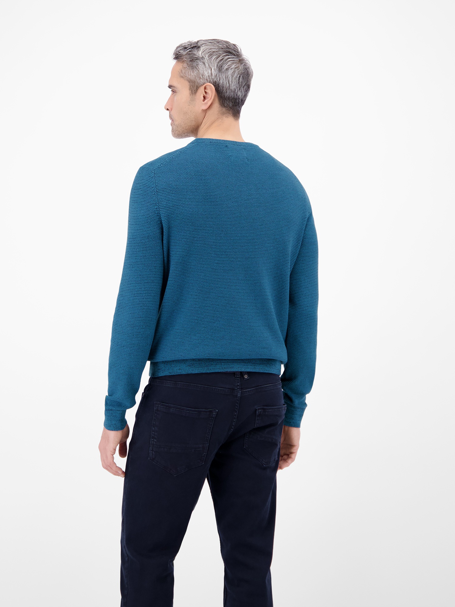 LERROS Strickpullover »Herren Strickpullover in Twist-Struktur« Rundhalsausschnitt, weicher Stoff, langärmlig, normale Passform