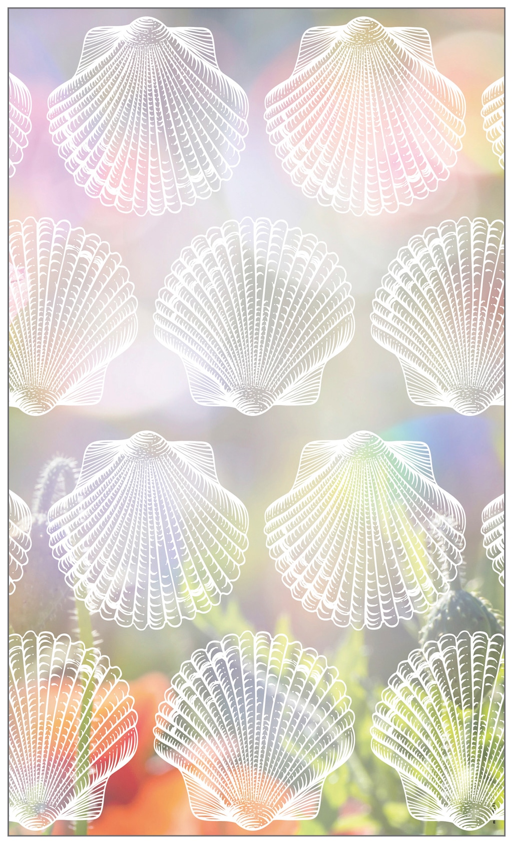 MySpotti Fensterfolie »Look Shells white«, halbtransparent, glattstatisch haftend, 60 x 100 cm, statisch haftend