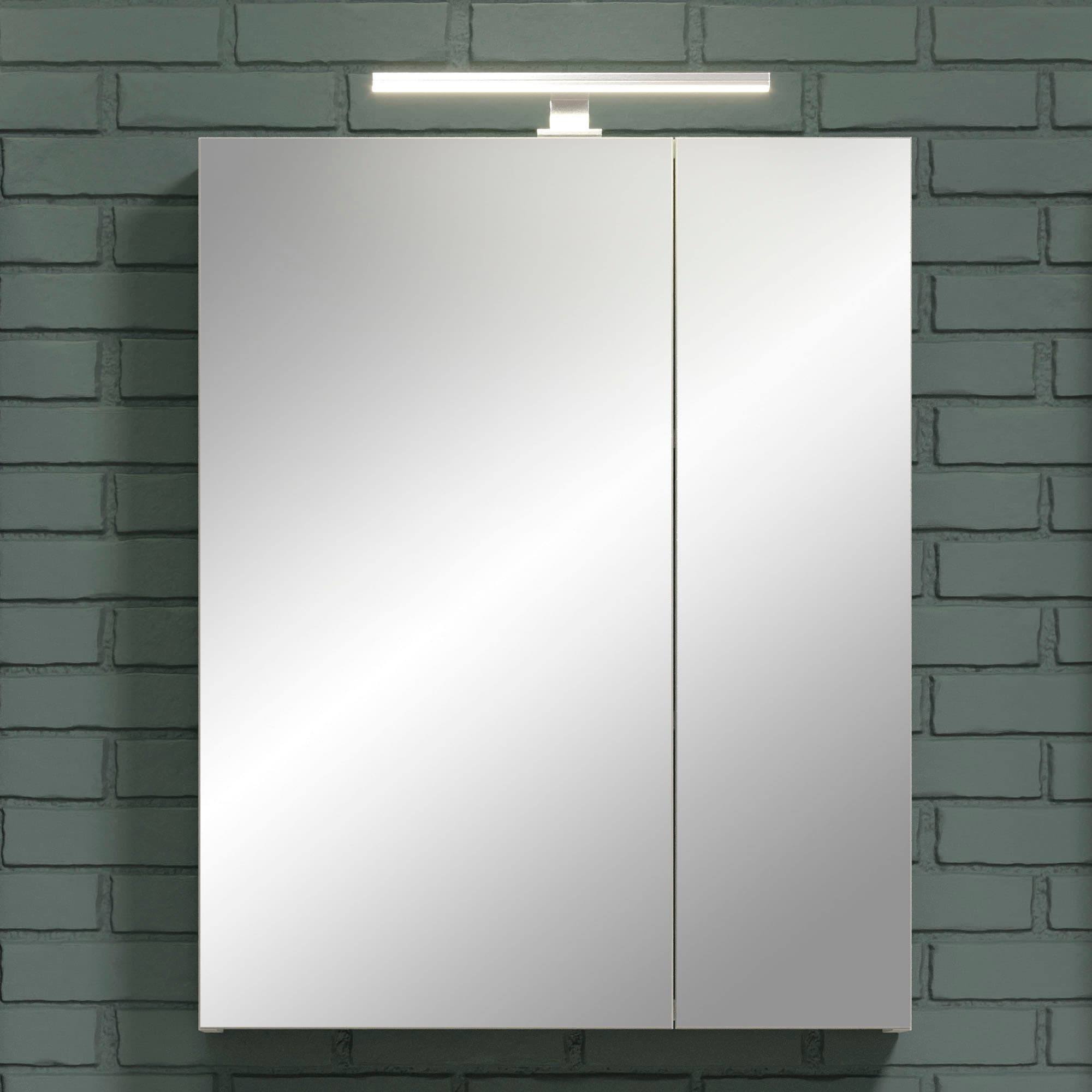 trendteam LED Spiegelleuchte LED-Board Kaltweiß Länge 30 cm - LED Badaufbauleuchte mit kaltem Licht - Mit Multibox