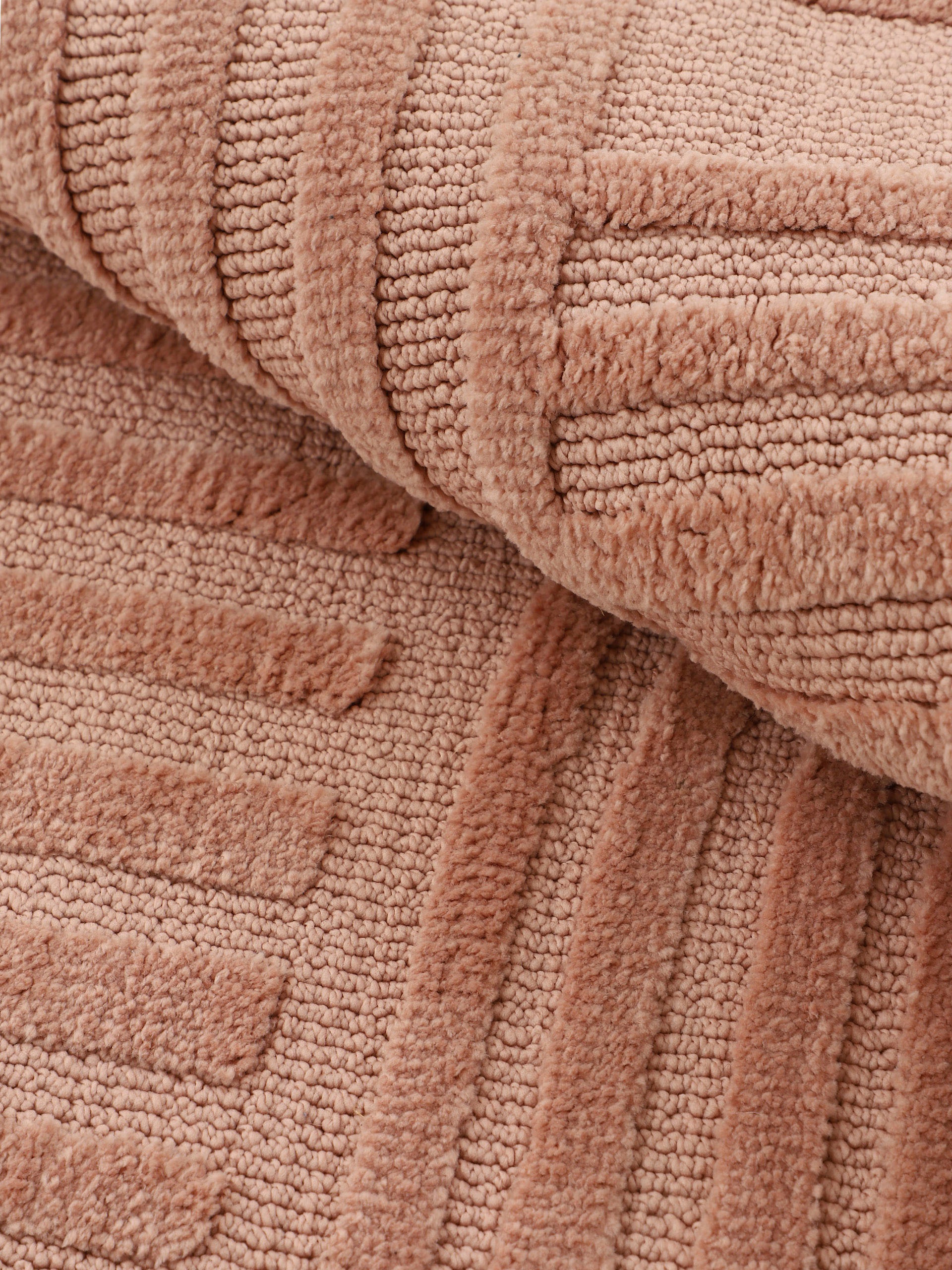carpetfine Teppich »Holly 4 - Soft Touch Microfaser Teppich«, rechteckig, 12 mm Höhe, Boho Scandi, weiche dichte getuftete Hoch-Tief-Struktur, Wohnzimmer