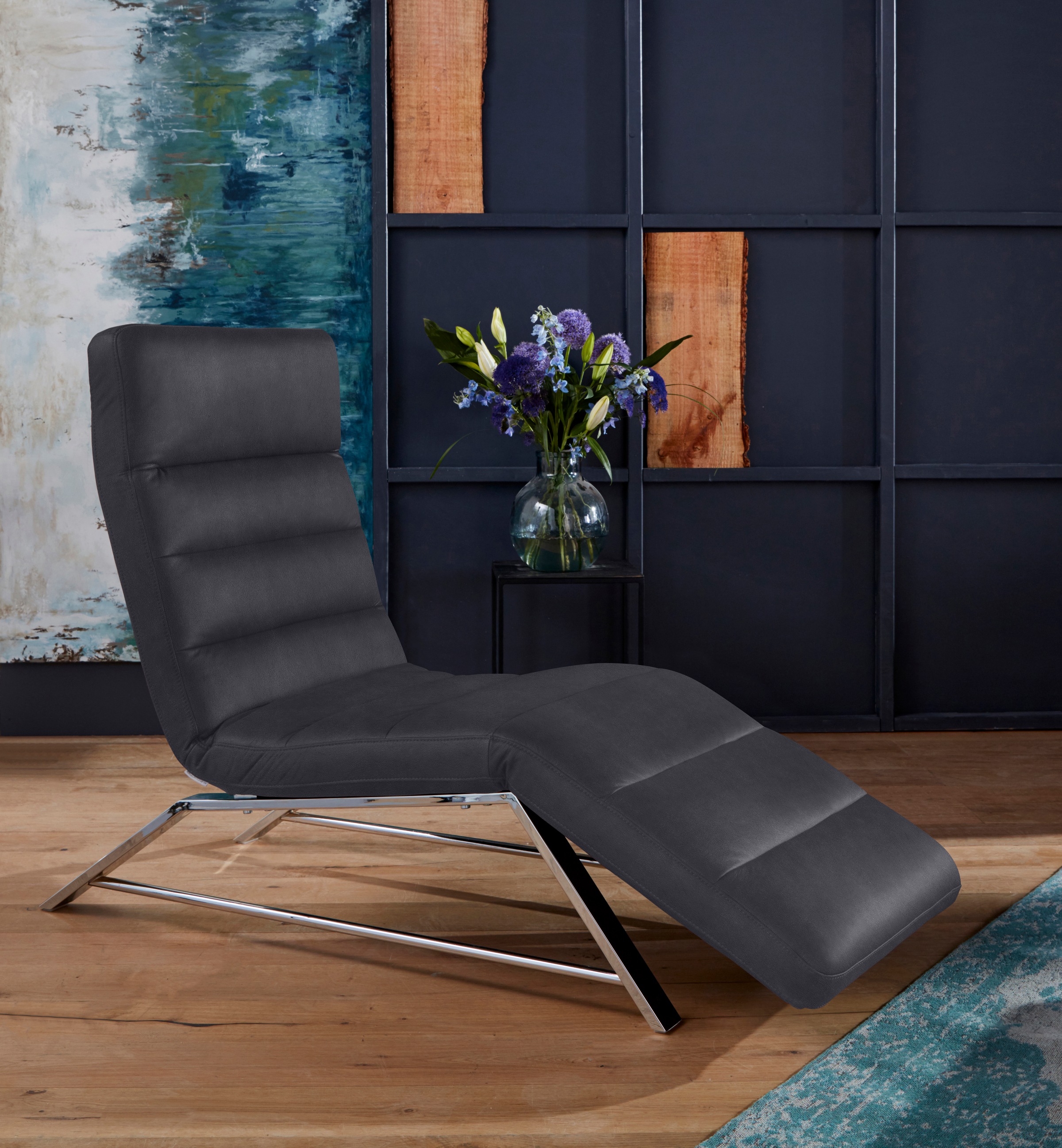 W.SCHILLIG Relaxliege »daily dreams«, Funktionsliege wahlweise mit Motor, Gestell Chrom, Breite 65 cm