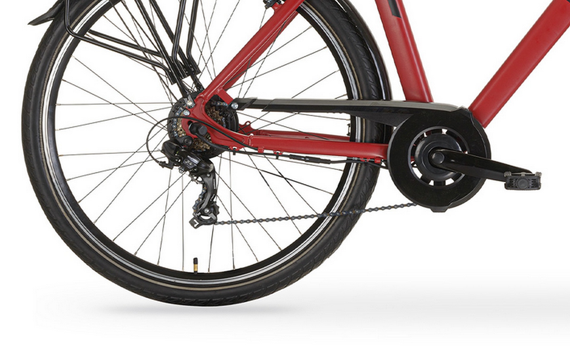 MBM E-Bike »Elektro-Citybike RHEA MAN 28 Zoll, rot«
