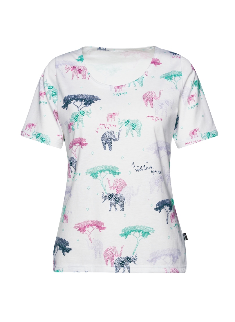 Trigema Schlafanzug »TRIGEMA T-Shirt mit Allover Safari-Print«, (1 tlg.)