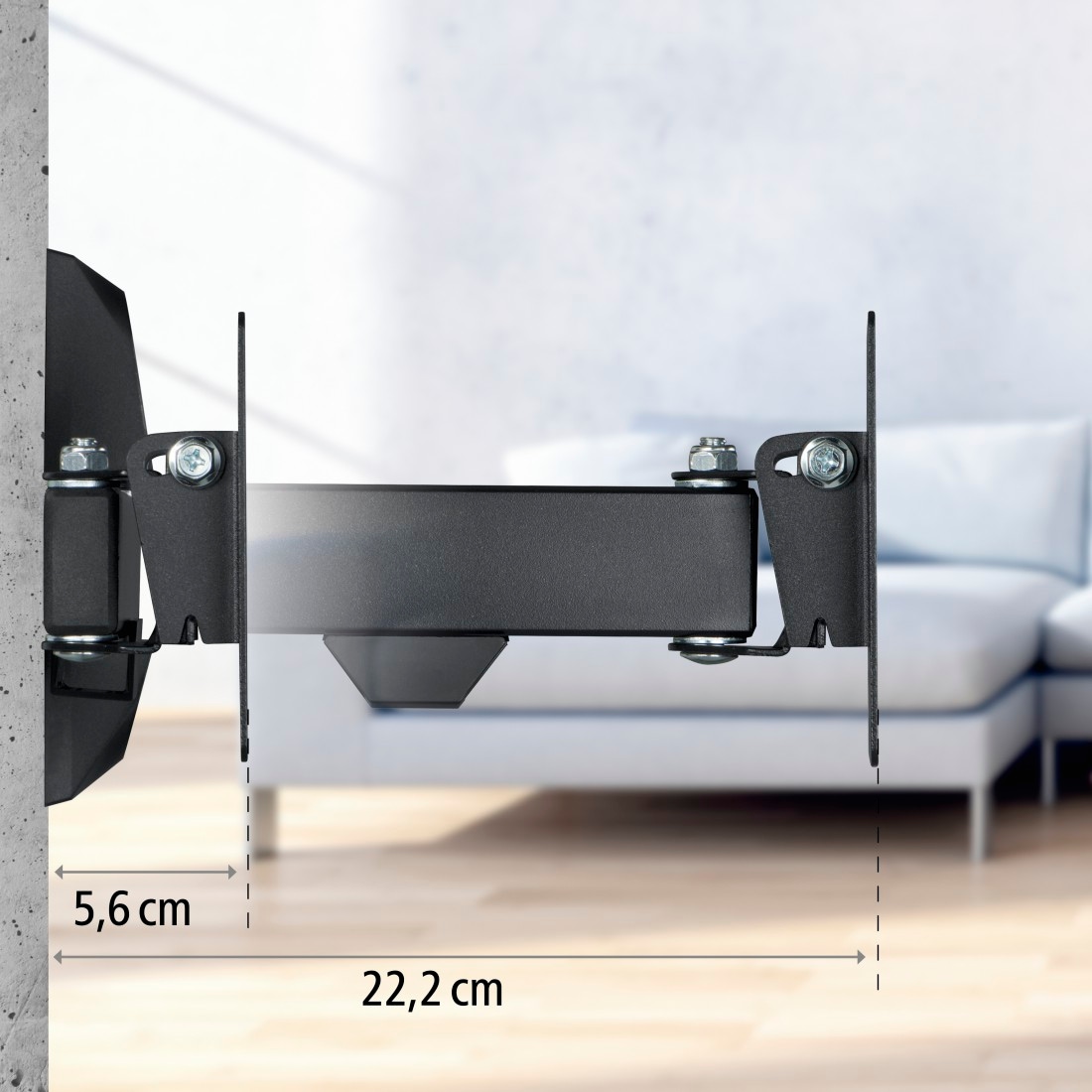 Hama TV-Wandhalterung »TV Halterung, schwenkbar, neigbar, 25 - 66 cm (10"-26"), VESA 100x100«, bis 66 cm Zoll