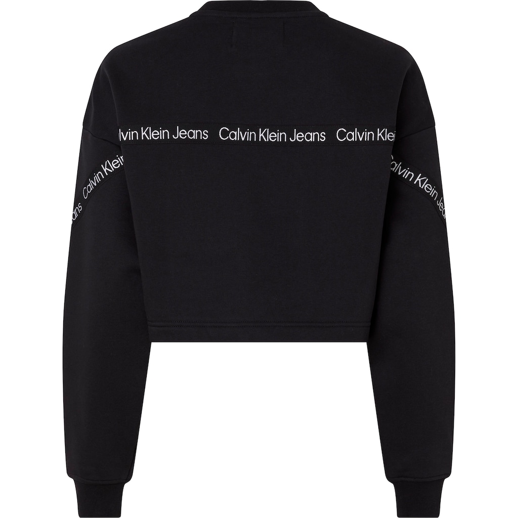 Calvin Klein Jeans Sweatshirt, mit Logo-Tape Applikationen
