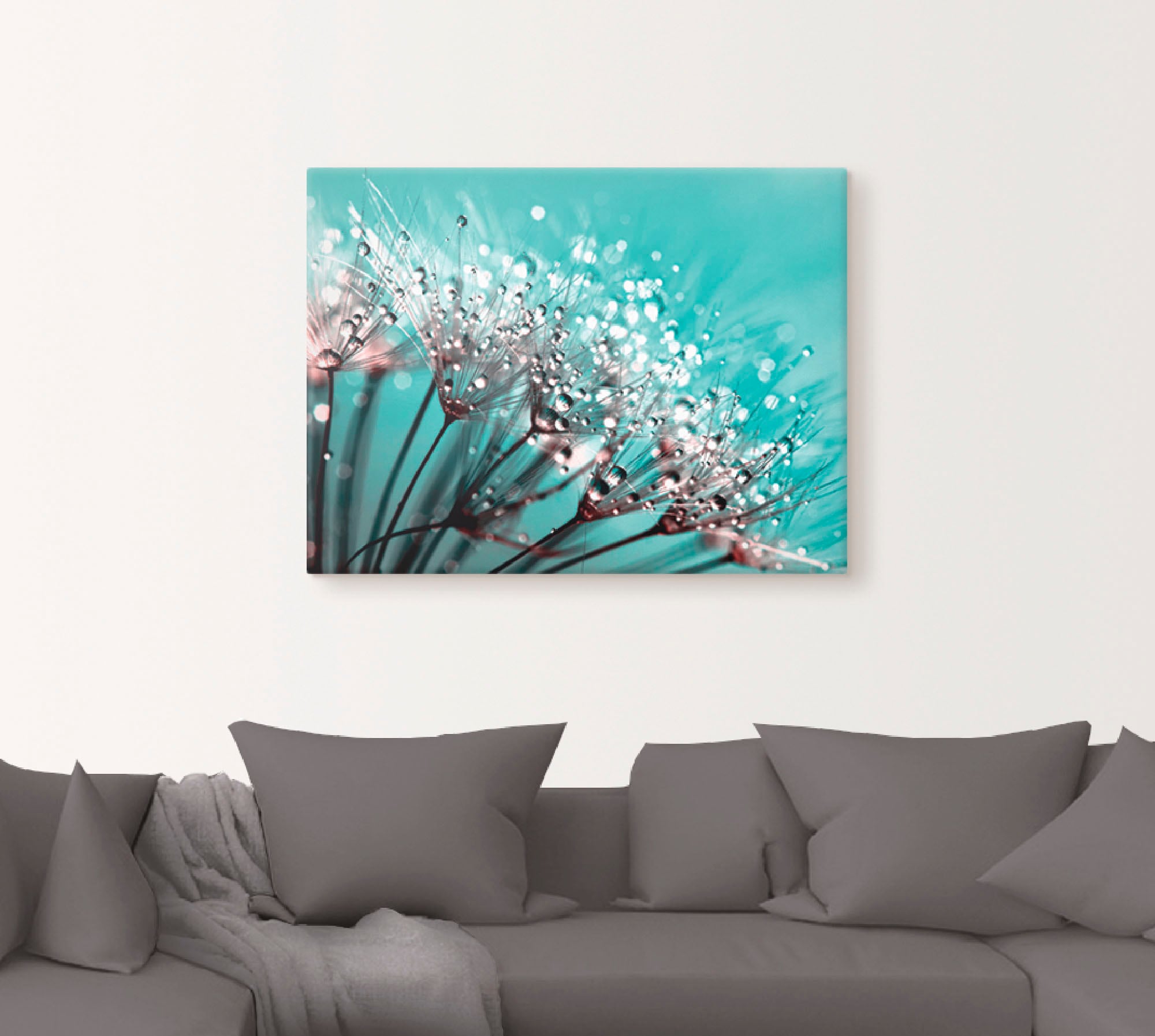 Artland Leinwandbild »Glitzernde Pusteblume I« Blumen 1 Stk. tlg. auf Holzrahmen gespannt