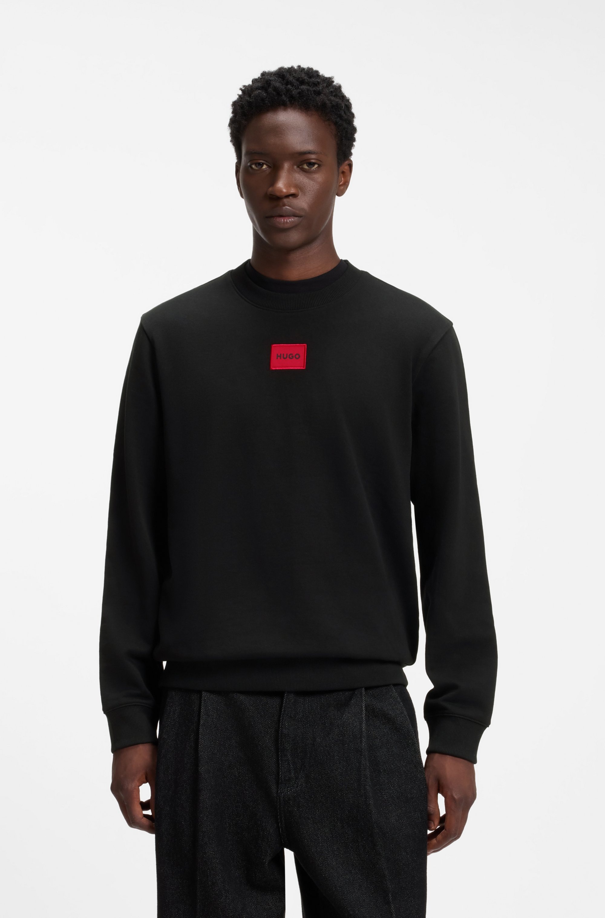 HUGO Sweatshirt »Diragol«, Rundhalsausschnitt, Regular Fit, HUGO Label
