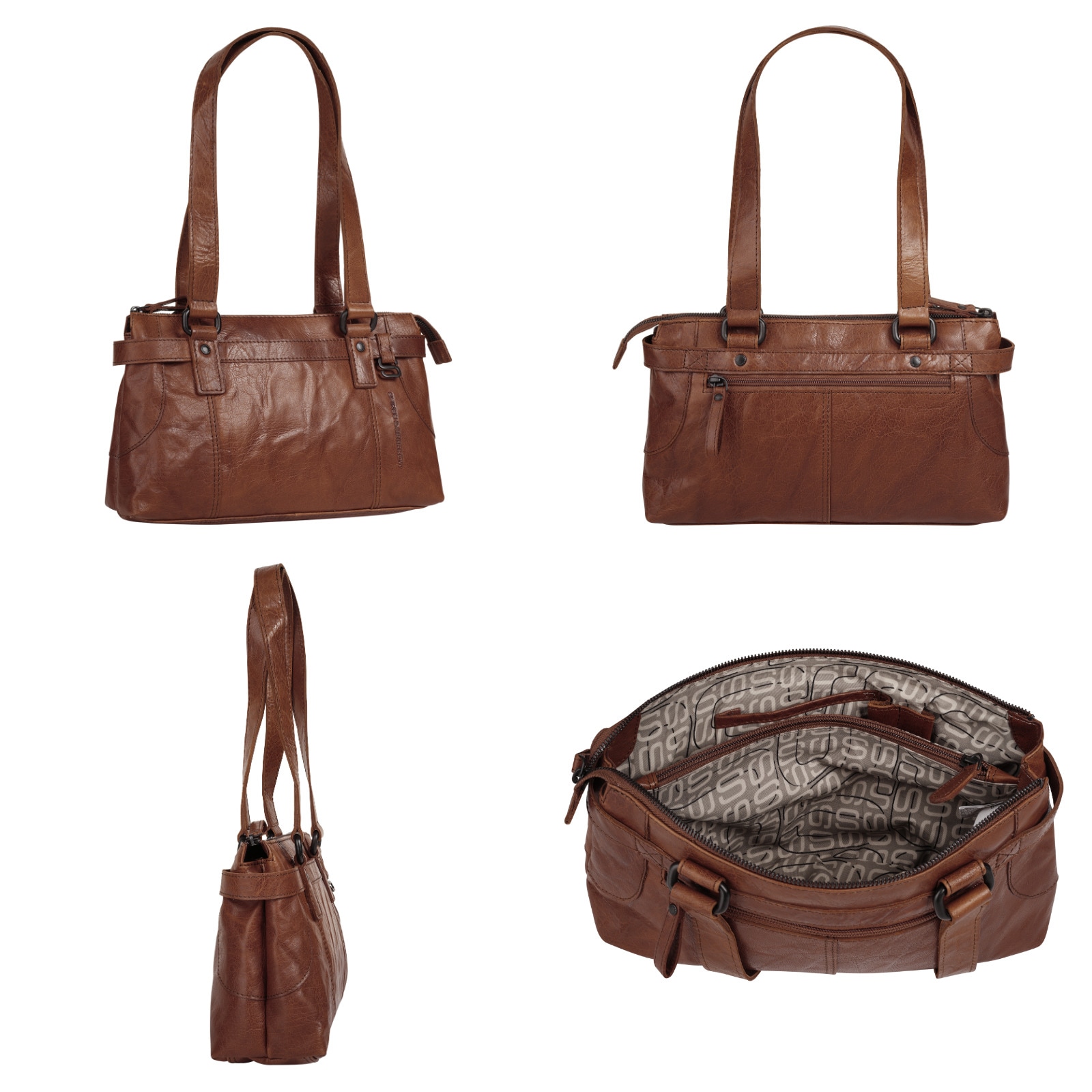 Spikes & Sparrow Henkeltasche, echt Leder