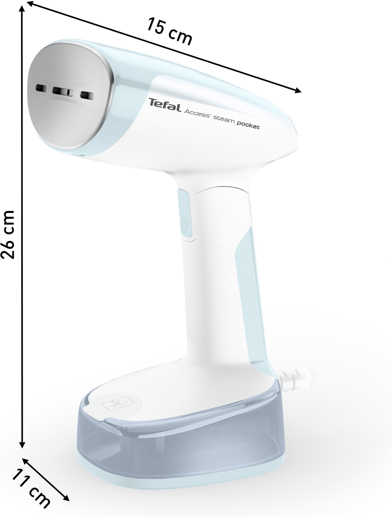Tefal Dampfbürste »Access'Steam Pocket« 1300 W abklappbarer Bügelkopf, ultra leicht, 1300 W, 20 g/min Dampfabgabe