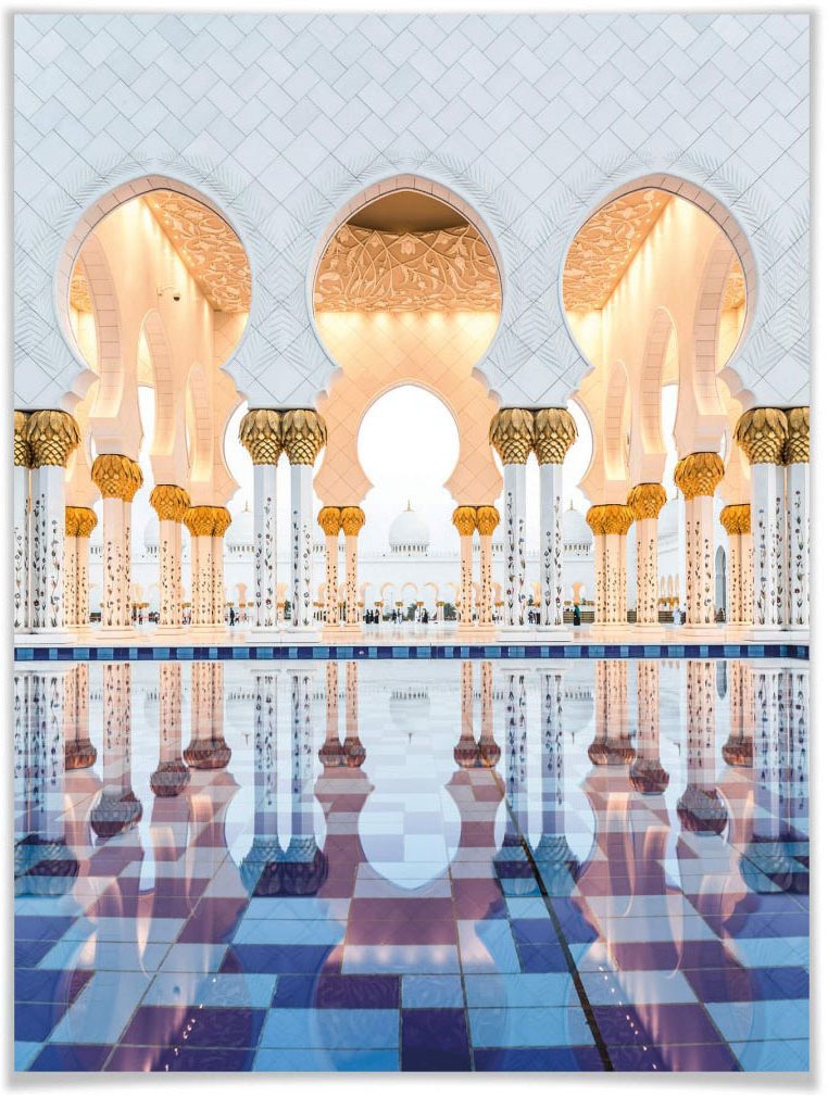 Moschee online »Sheikh Zayed Gebäude, OTTO Wall-Art (1 bei Abu bestellen Wandbild, St.), Poster, Dhabi«, Wandposter Poster Bild,