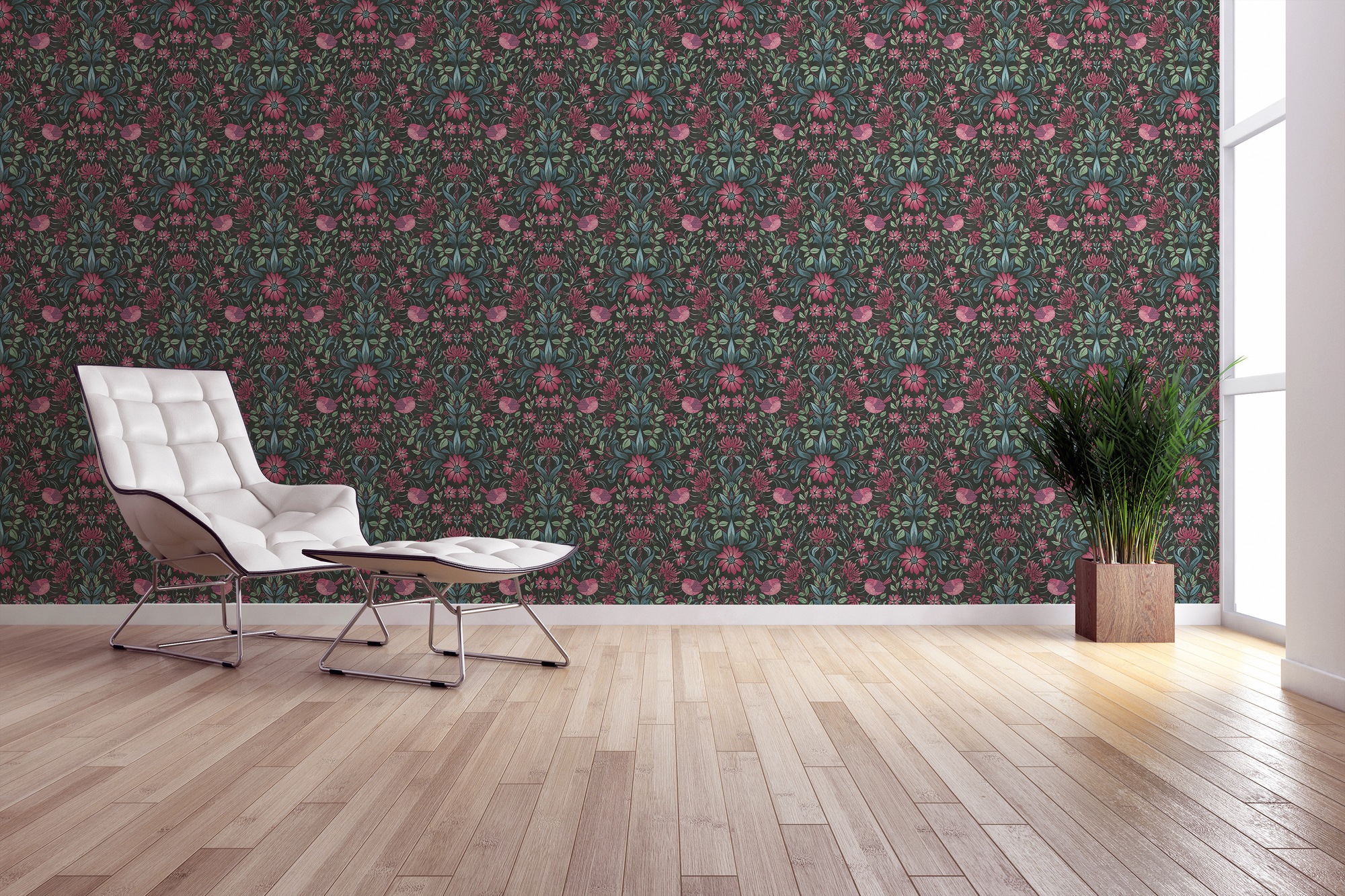 A.S. Création Vliestapete »Landhaustapete mit Vögeln« gemustert | matt | neutral leicht strukturiert Florale Tiertapete Tapeten Wohnzimmer Schlafzimmer Küche Design Optik