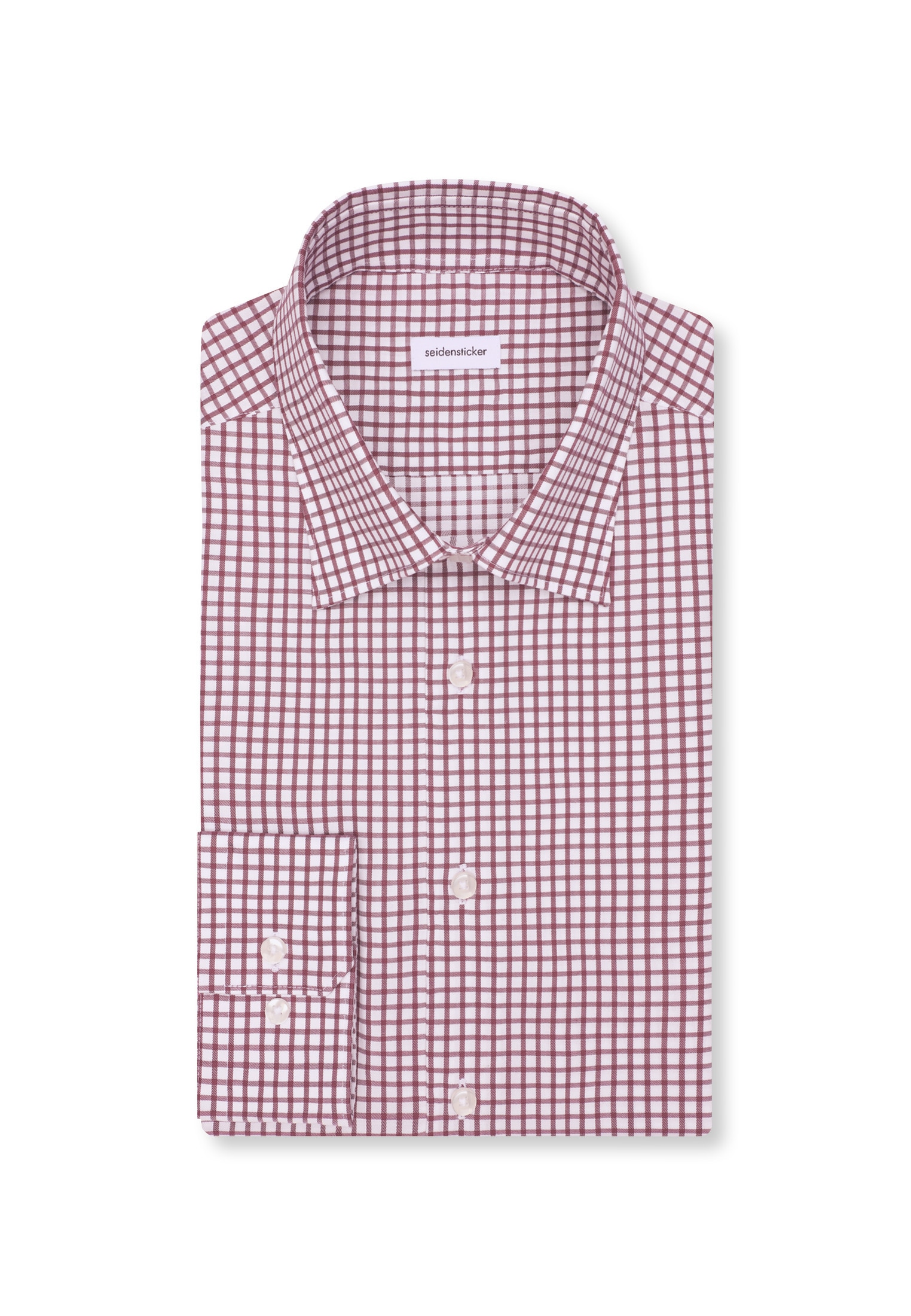 seidensticker Businesshemd »Schwarze Rose« Slim 1/1 Covered-Button-Down-Kragen Karo